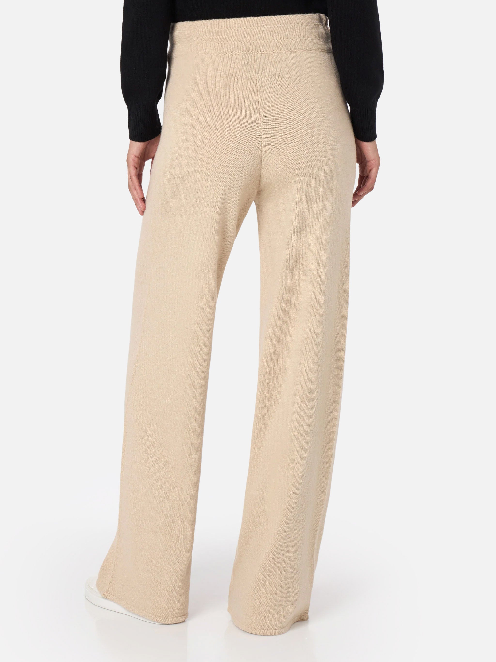 Cambon Beige Cashmere Blend Knit Pants Brown
