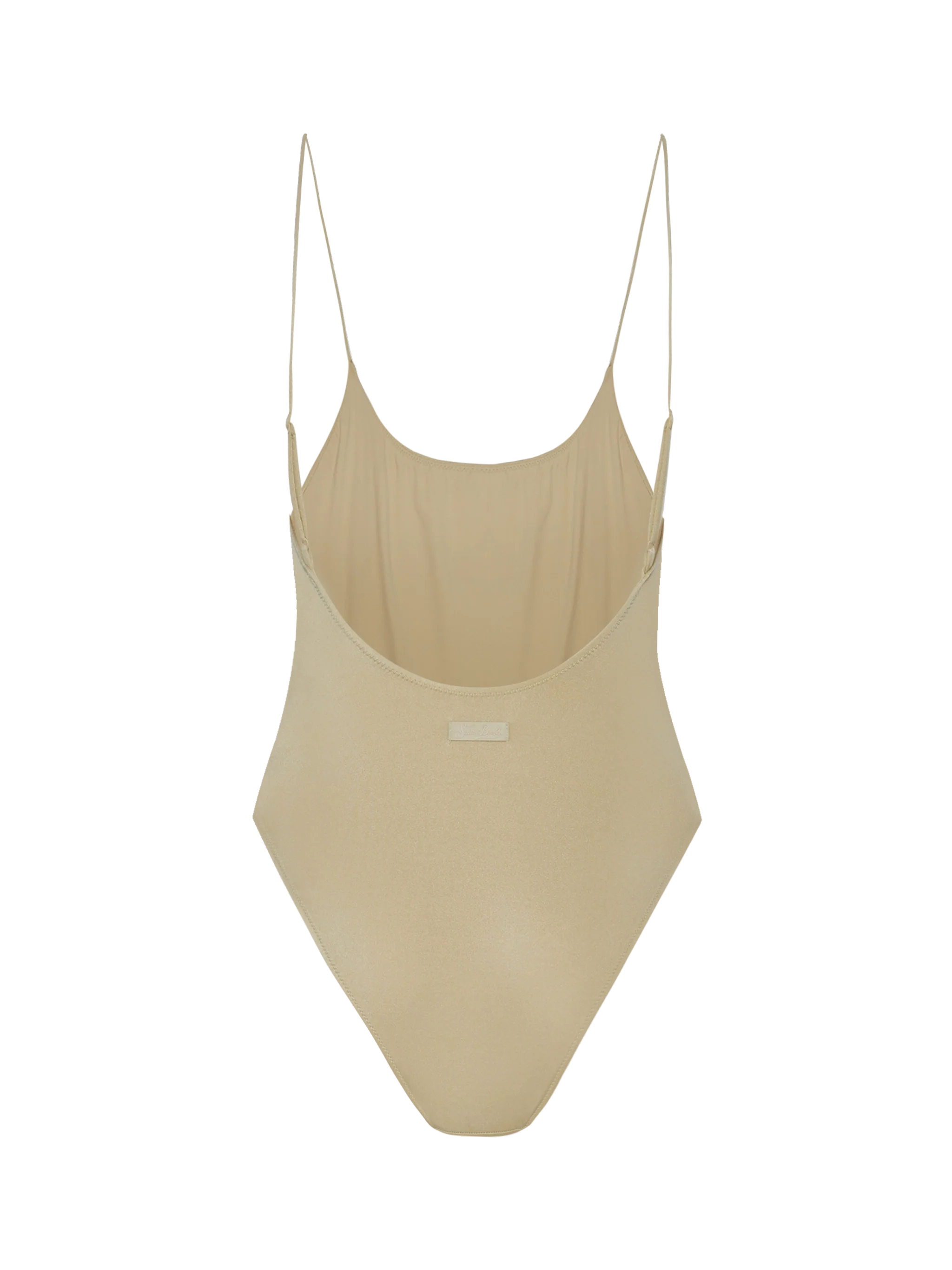 One-Piece Swimsuit Cecille With Rhinestone Striped Embellishment Yellow One Piece