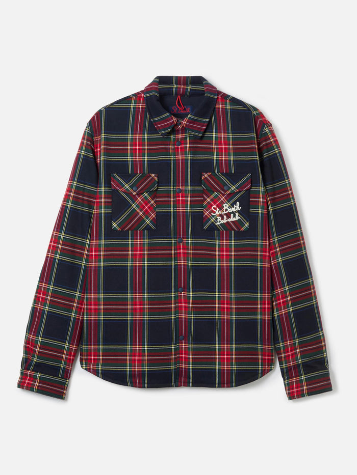 Overshirt Chalet With Pocket And St. Barth Bob Club Embroidery Blue Jacket