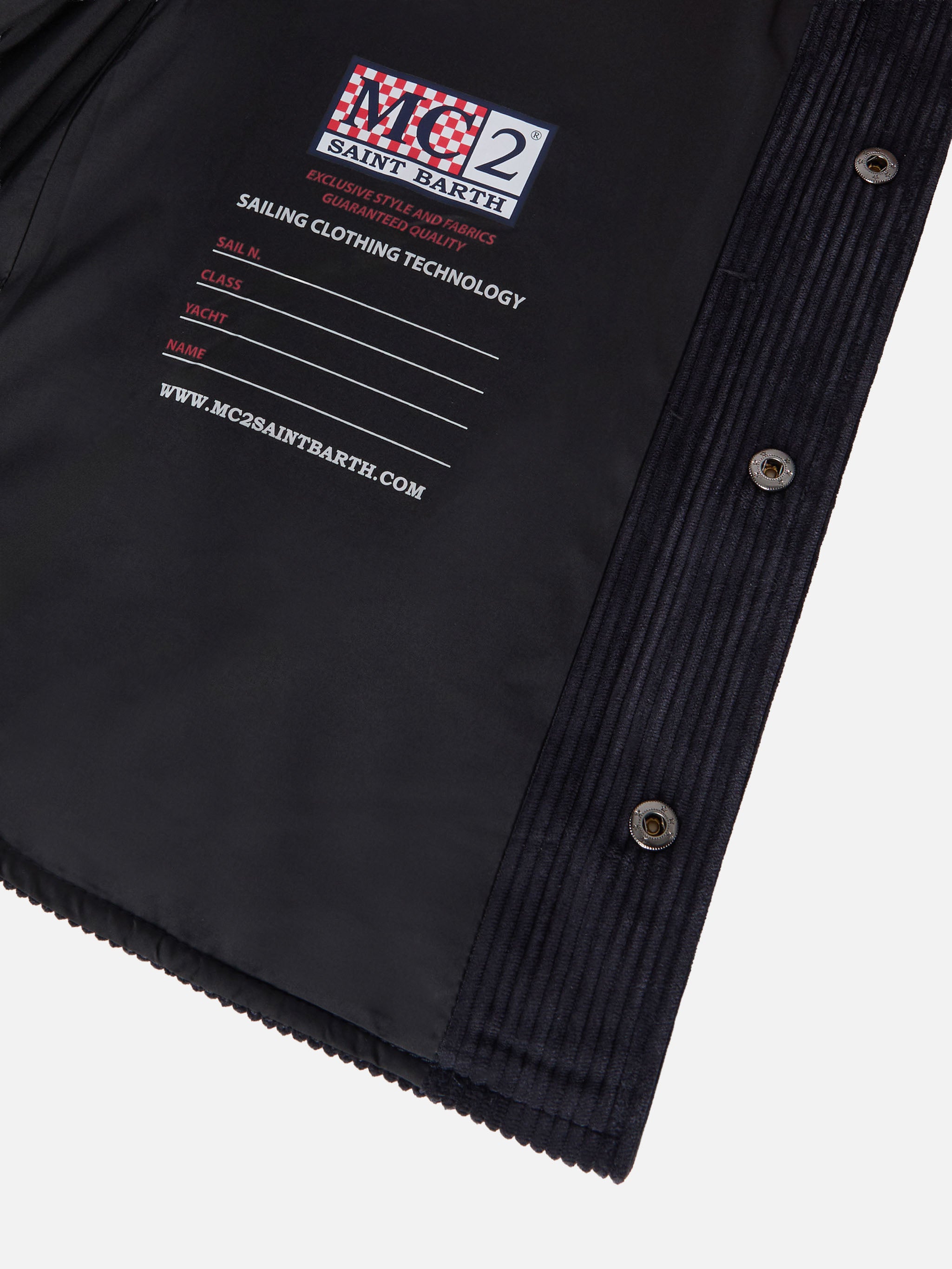 Chalet Jr Padded Corduroy Shirt Navy Blue Jacket