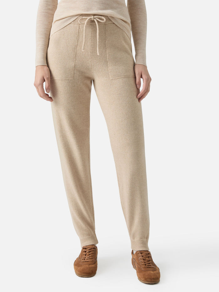 Blended Cashmere Jogger Pants Charlie Beige White
