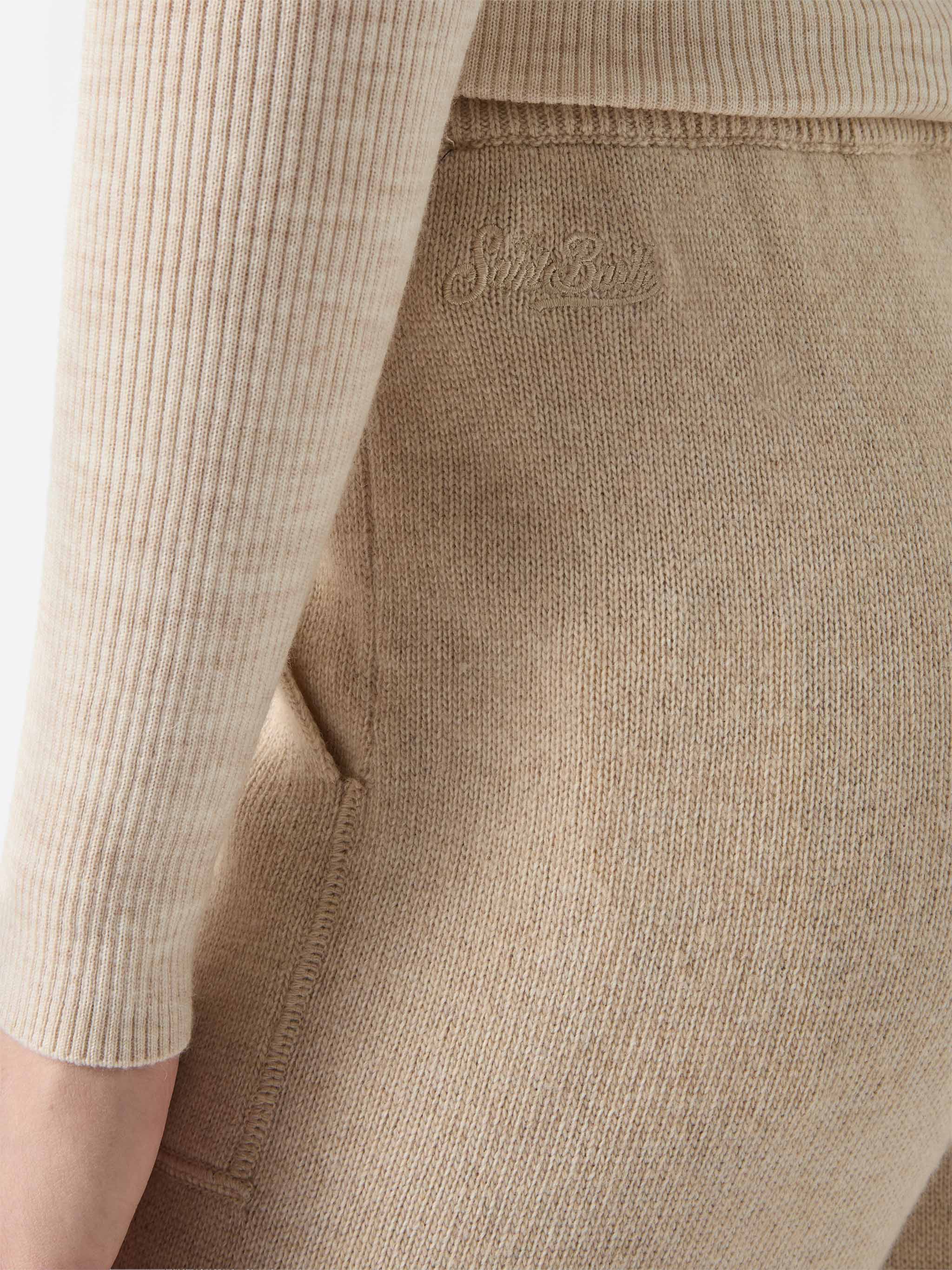 Blended Cashmere Jogger Pants Charlie Beige White