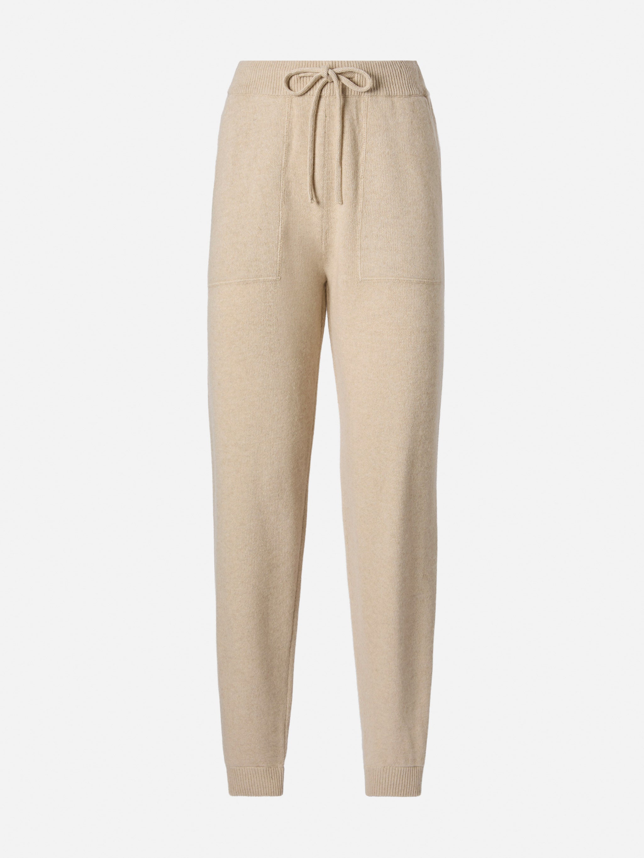 Blended Cashmere Jogger Pants Charlie Beige White