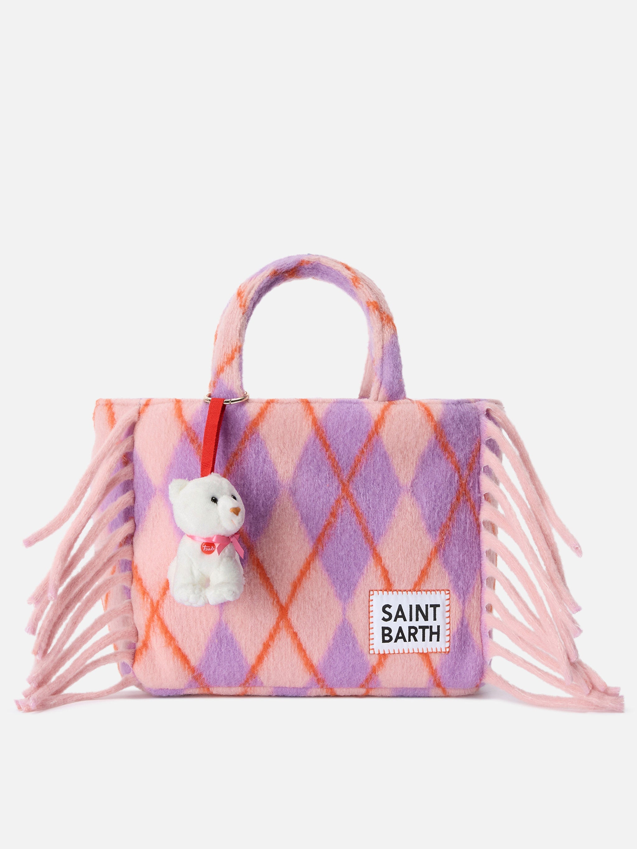 Charm With Mini Plush Cat | Trudi Special Edition White Small Accessories