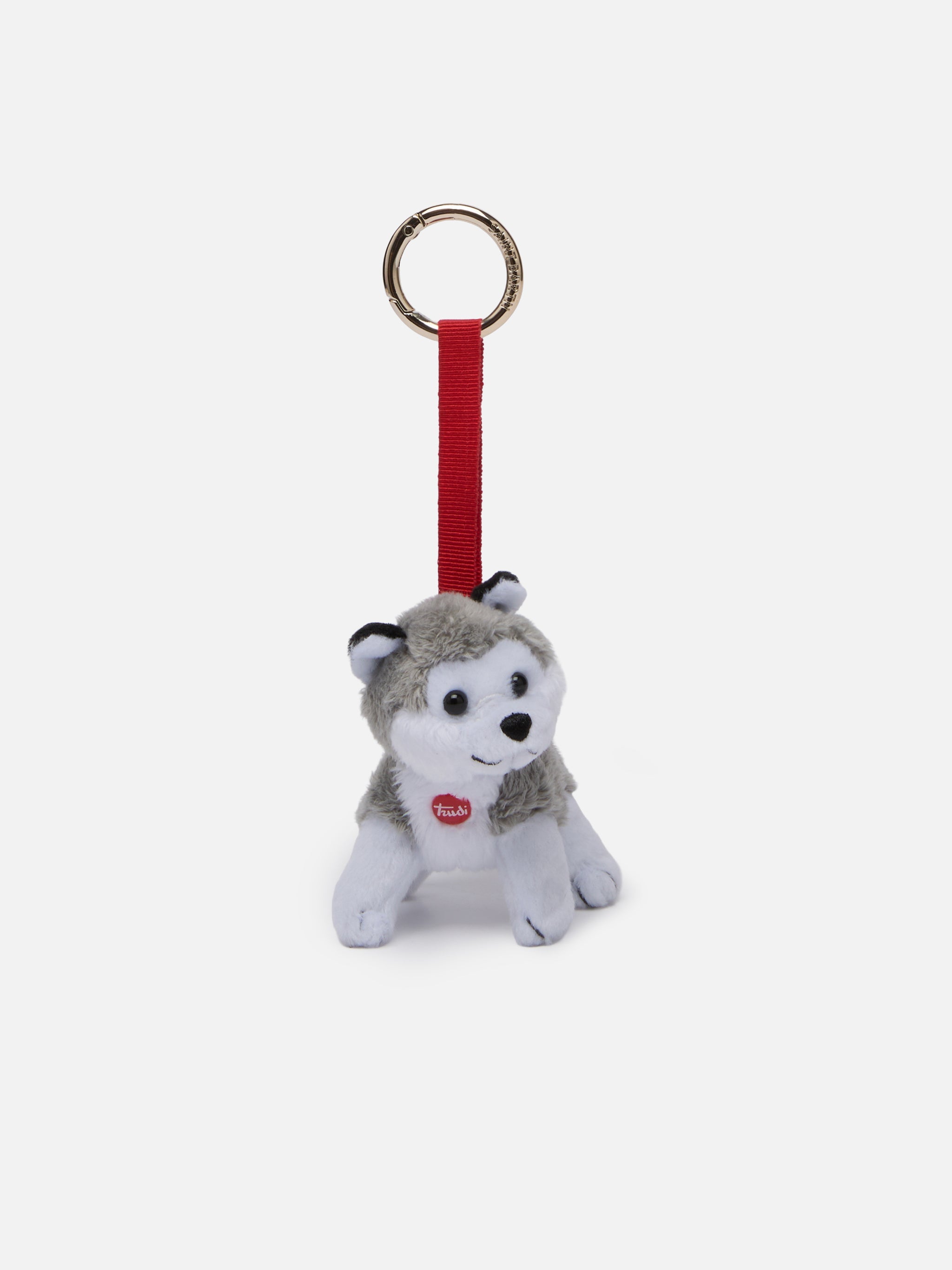 Charm With Mini Plush Husky | Trudi Special Edition Grey Small Accessories