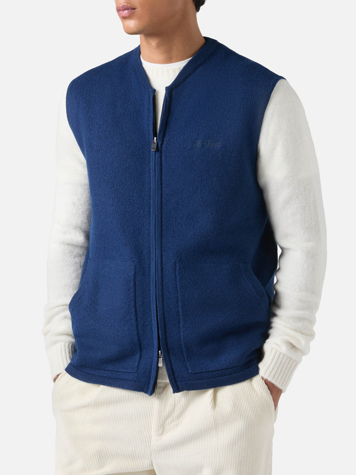 Sleeveless Vest Chioto Navy Blue Knitwear