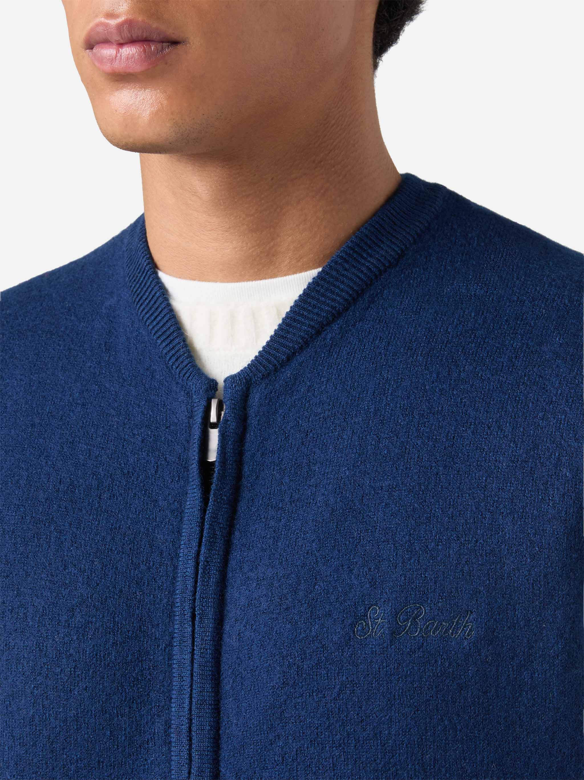 Sleeveless Vest Chioto Navy Blue Knitwear