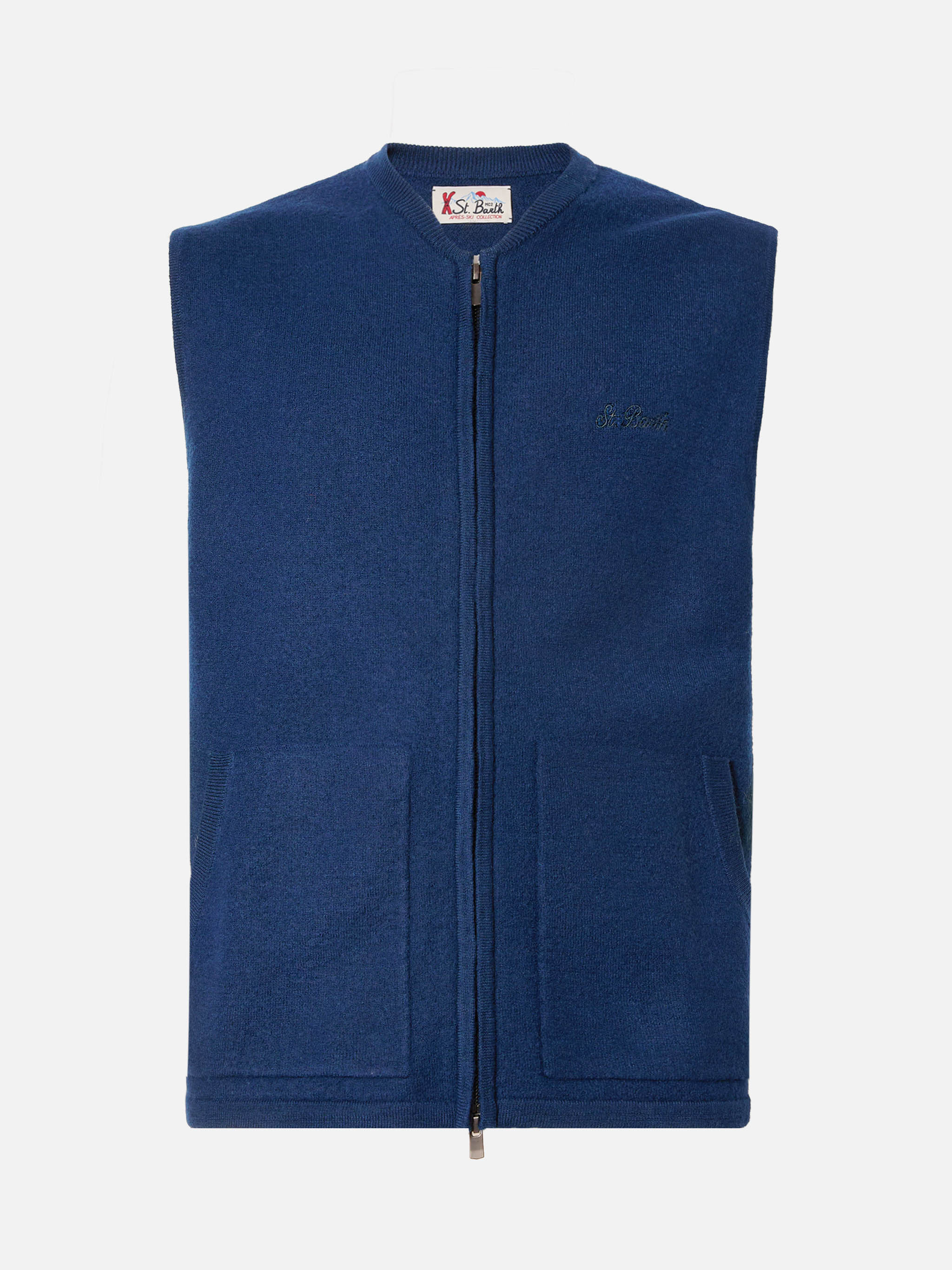 Sleeveless Vest Chioto Navy Blue Knitwear