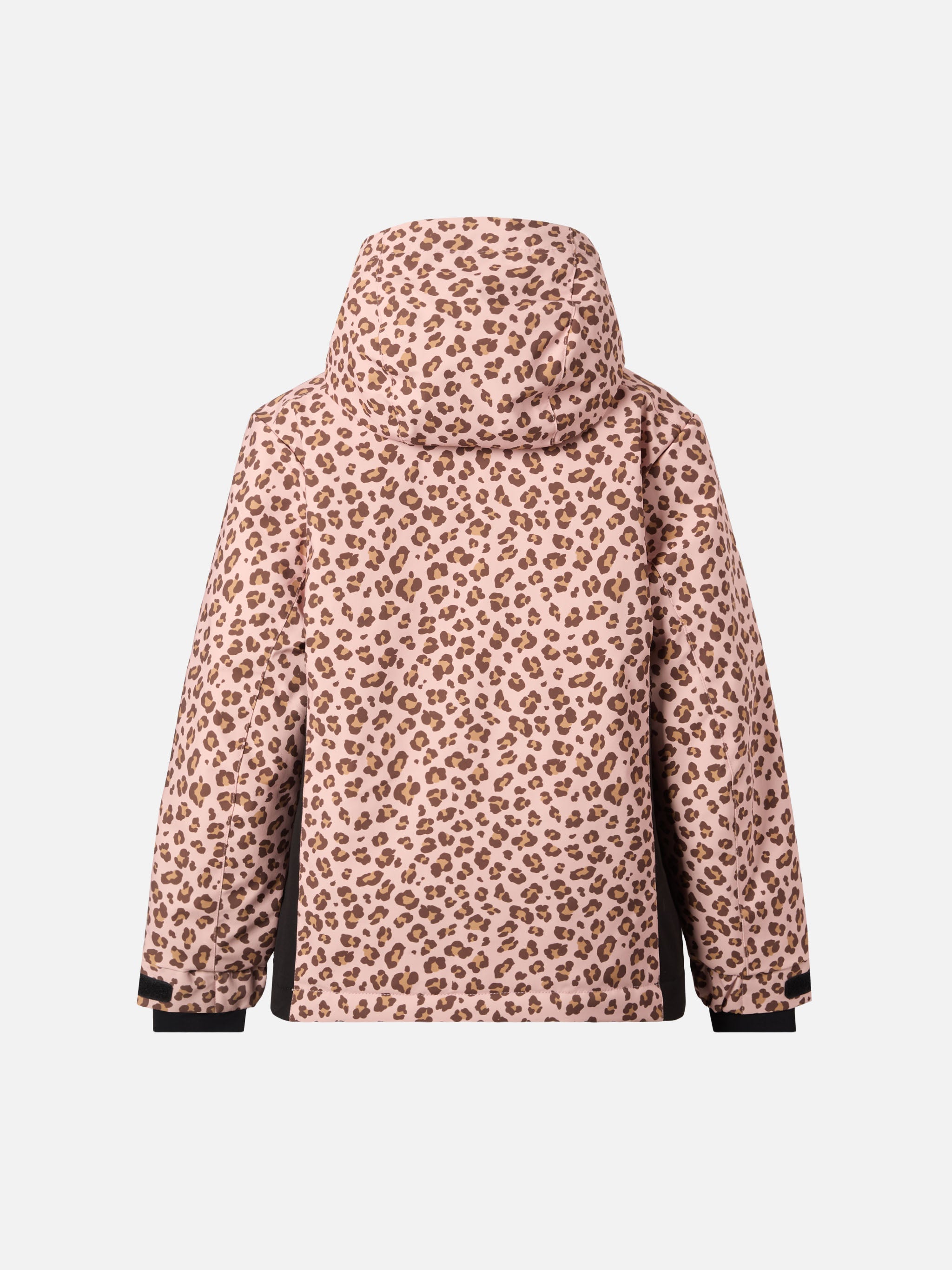 Ski Jacket Chavanette With Leopard Print Pink