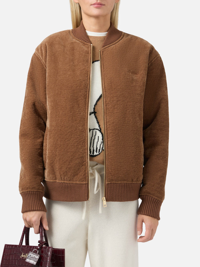 Celia Corduroy Bomber With Teddy Lining Brown Jacket