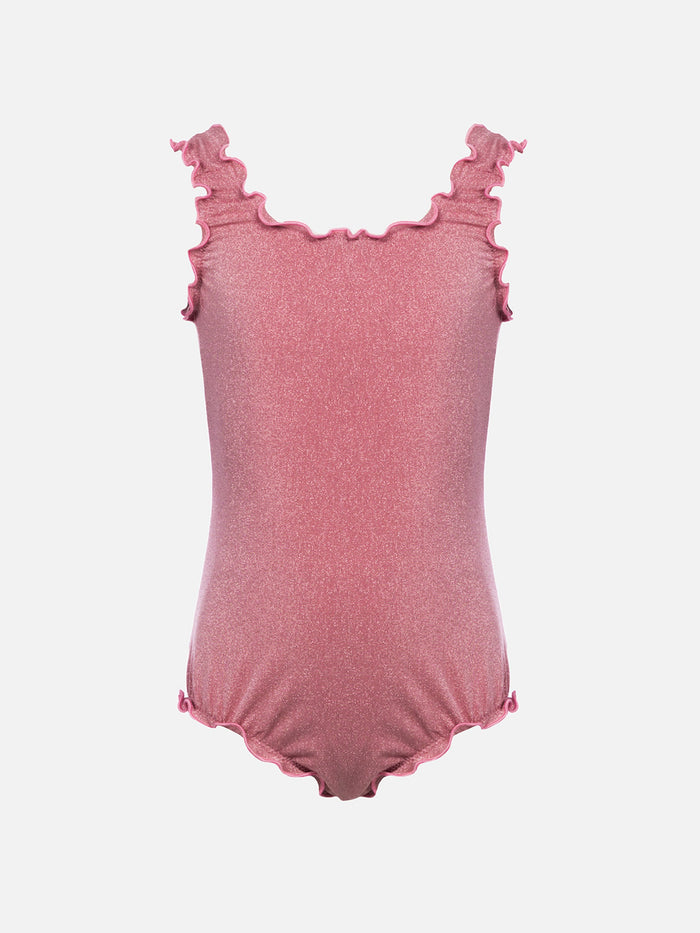 Clio Lurex One-Piece Swimsuit With Contrast Frill __single__ One Piece