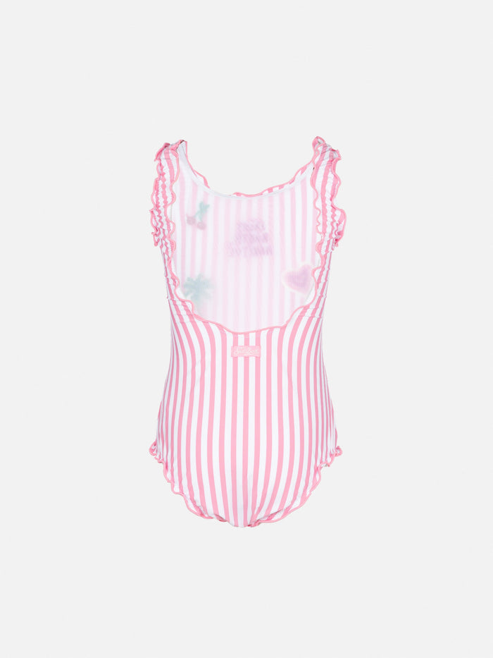 Clio One-Piece Swimsuit With Pink Striped Print __single__ One Piece