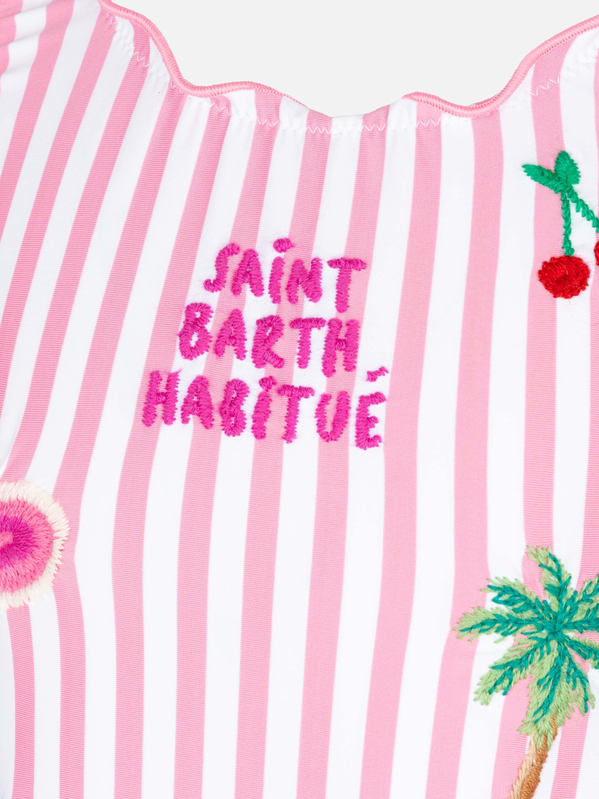Clio One-Piece Swimsuit With Pink Striped Print One Piece