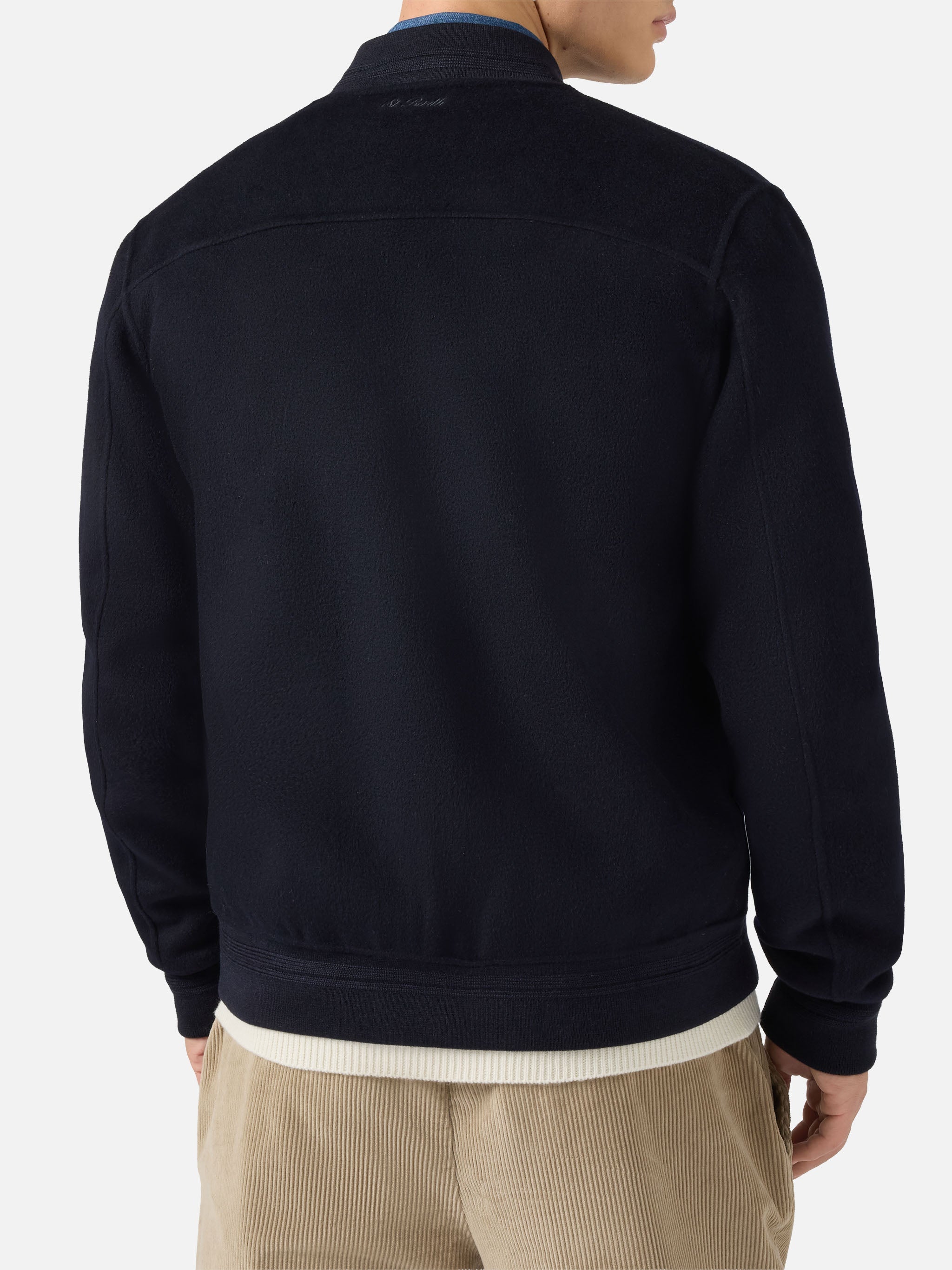 Unlined Camden Wool Bomber Blue Jacket