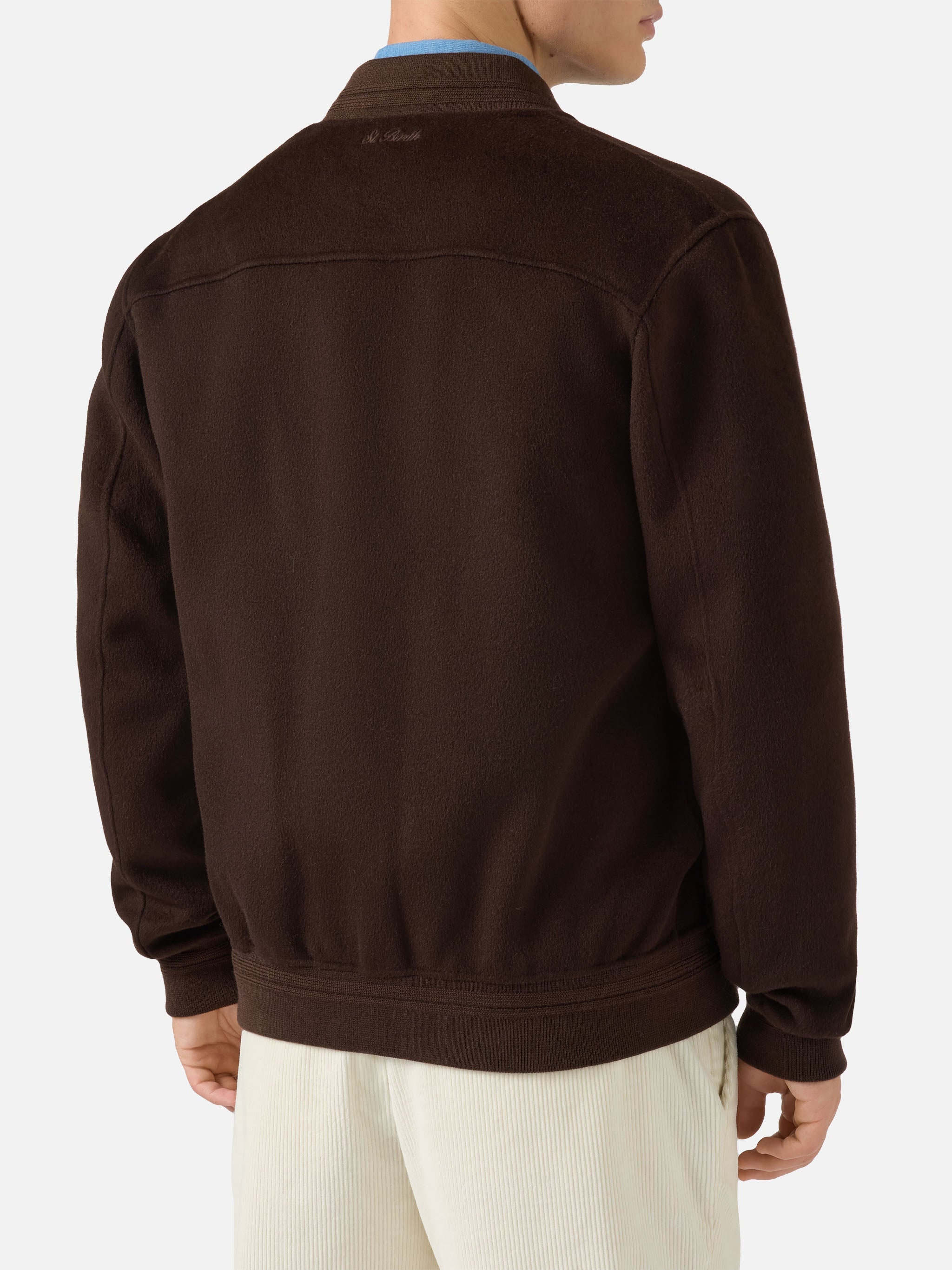 Unlined Camden Wool Bomber Brown Jacket