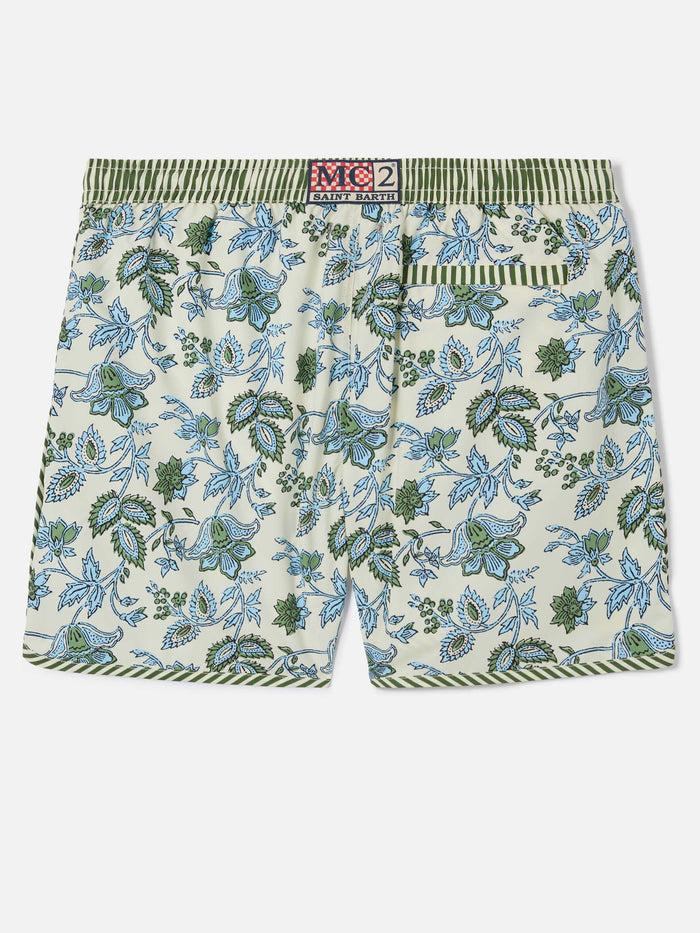 Comporta Swim Shorts With Floral Print White Swimshort