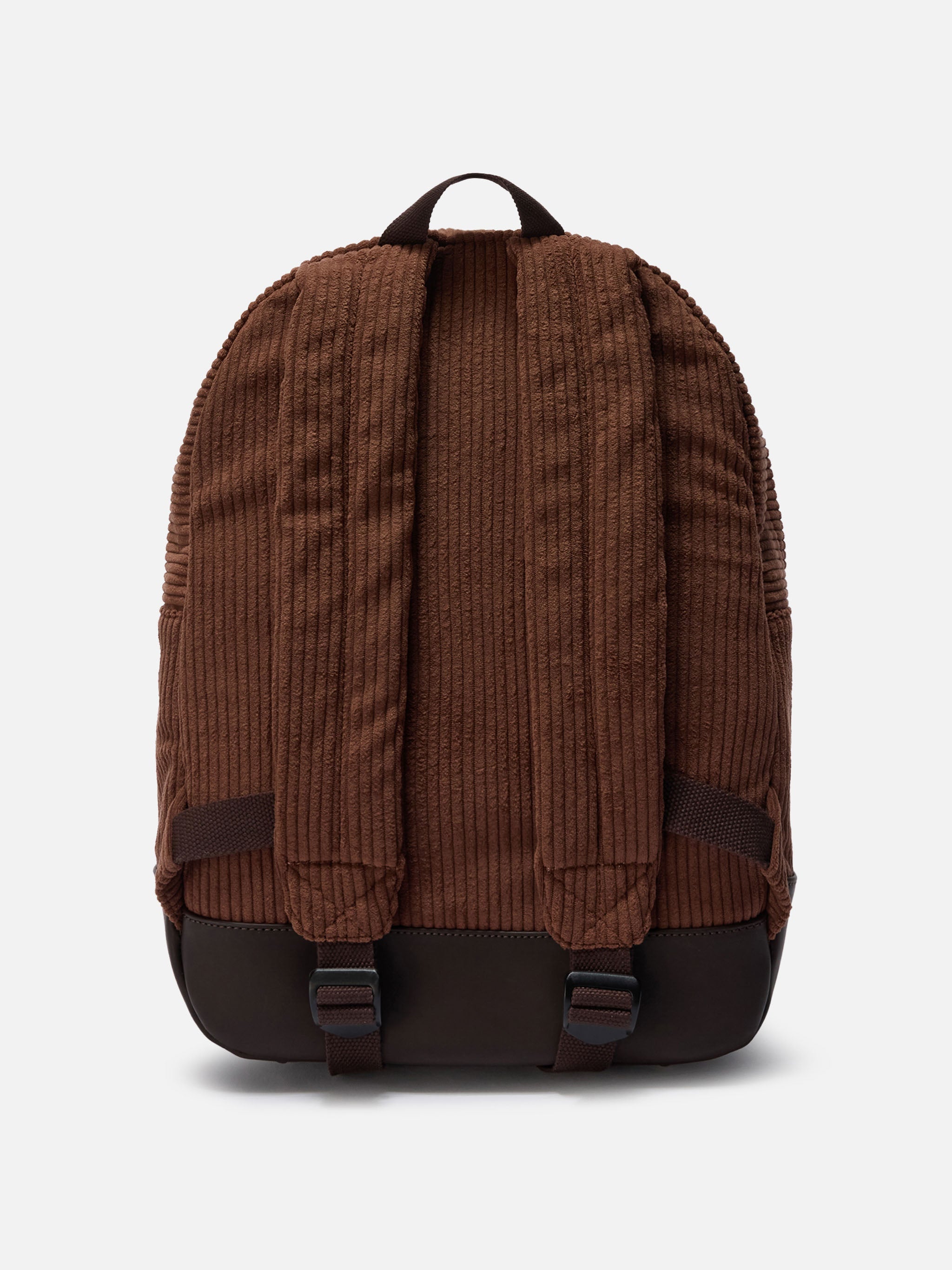 Cody Corduroy Backpack Wool Blend Brown With Leather Details
