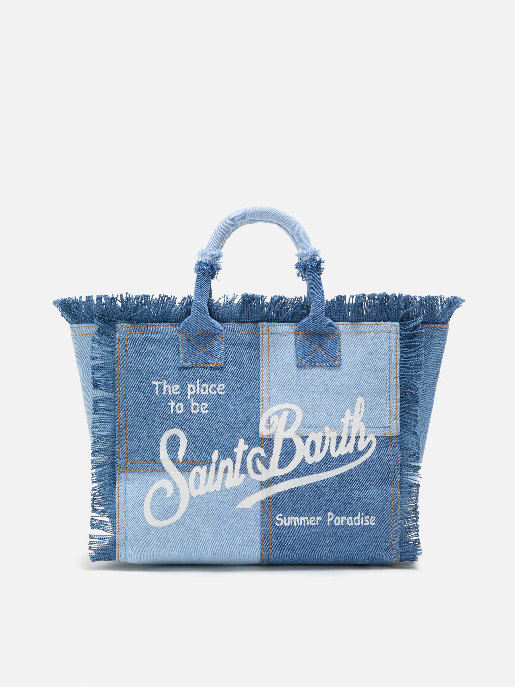 Denim Patchwork Colette Bag Blue