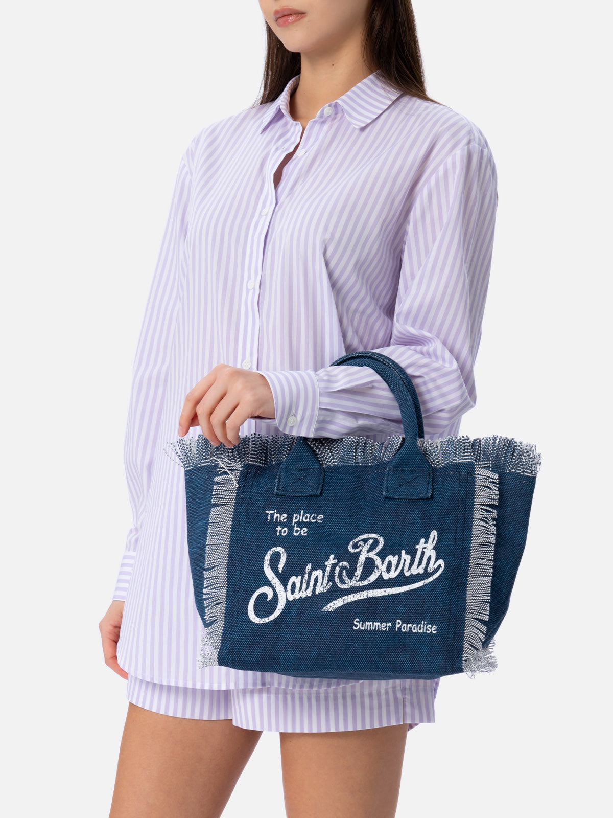Colette Indigo Cotton Canvas Handbag Blue Bag
