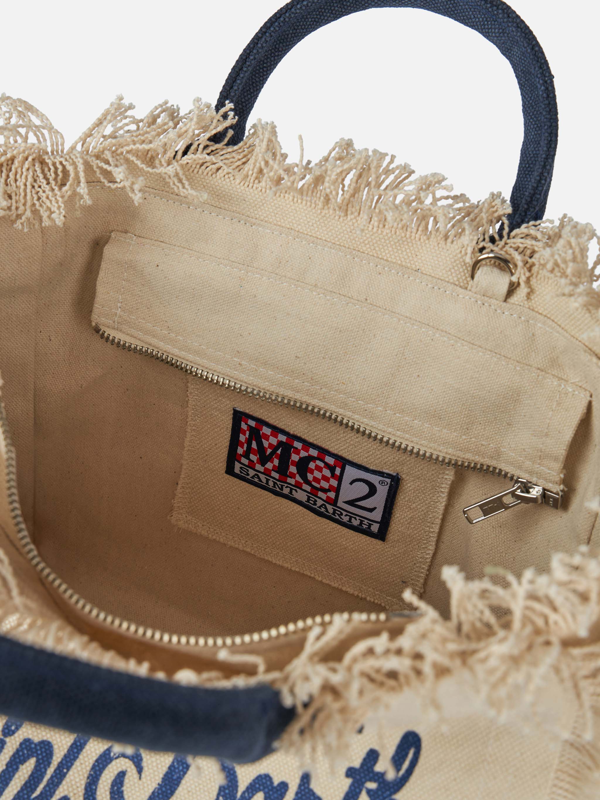 Colette Off-White Cotton Canvas Handbag Bag