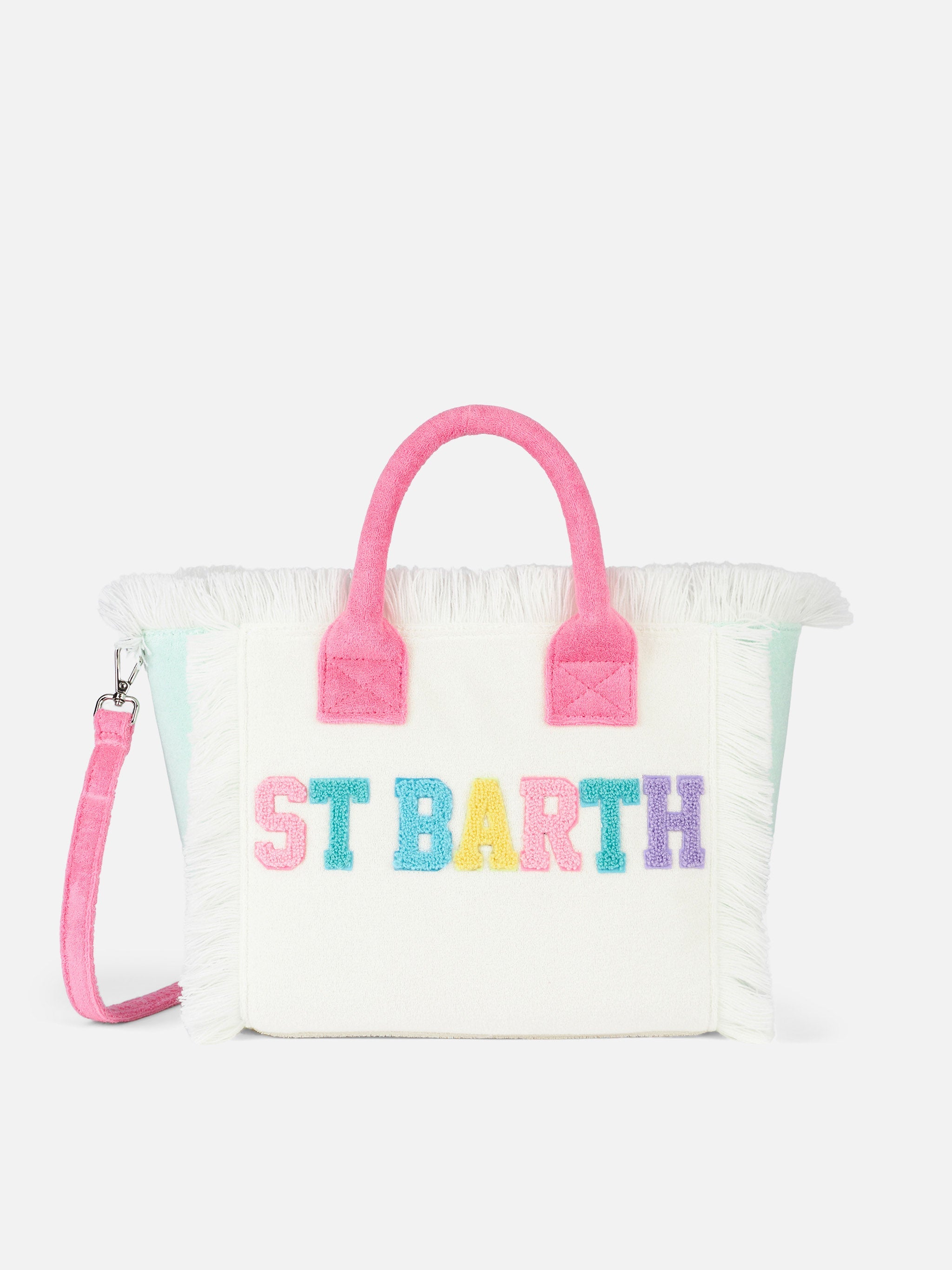 Terry Multicolor Patch Colette Sponge Handbag White Bag