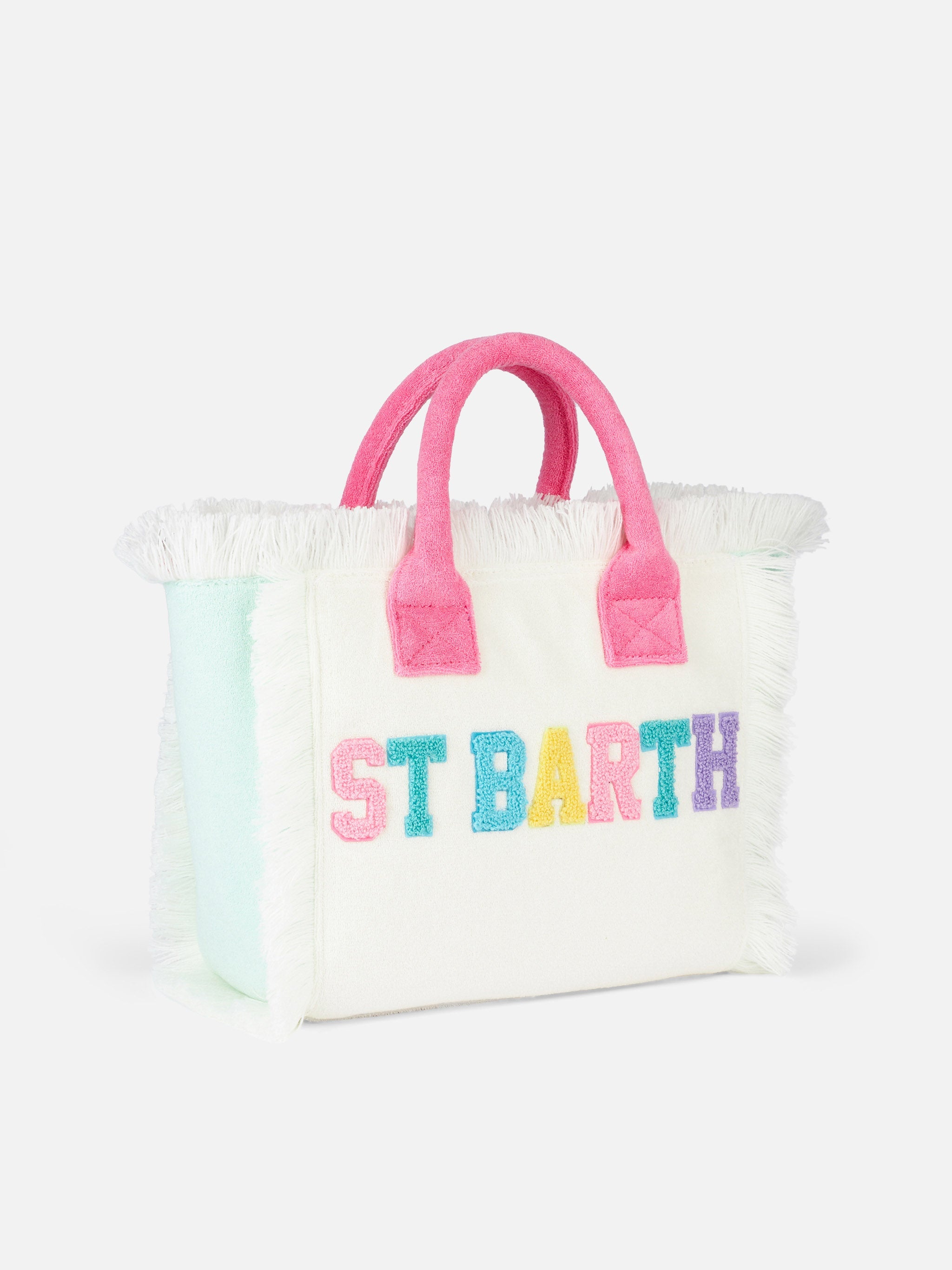 Terry Multicolor Patch Colette Sponge Handbag White Bag