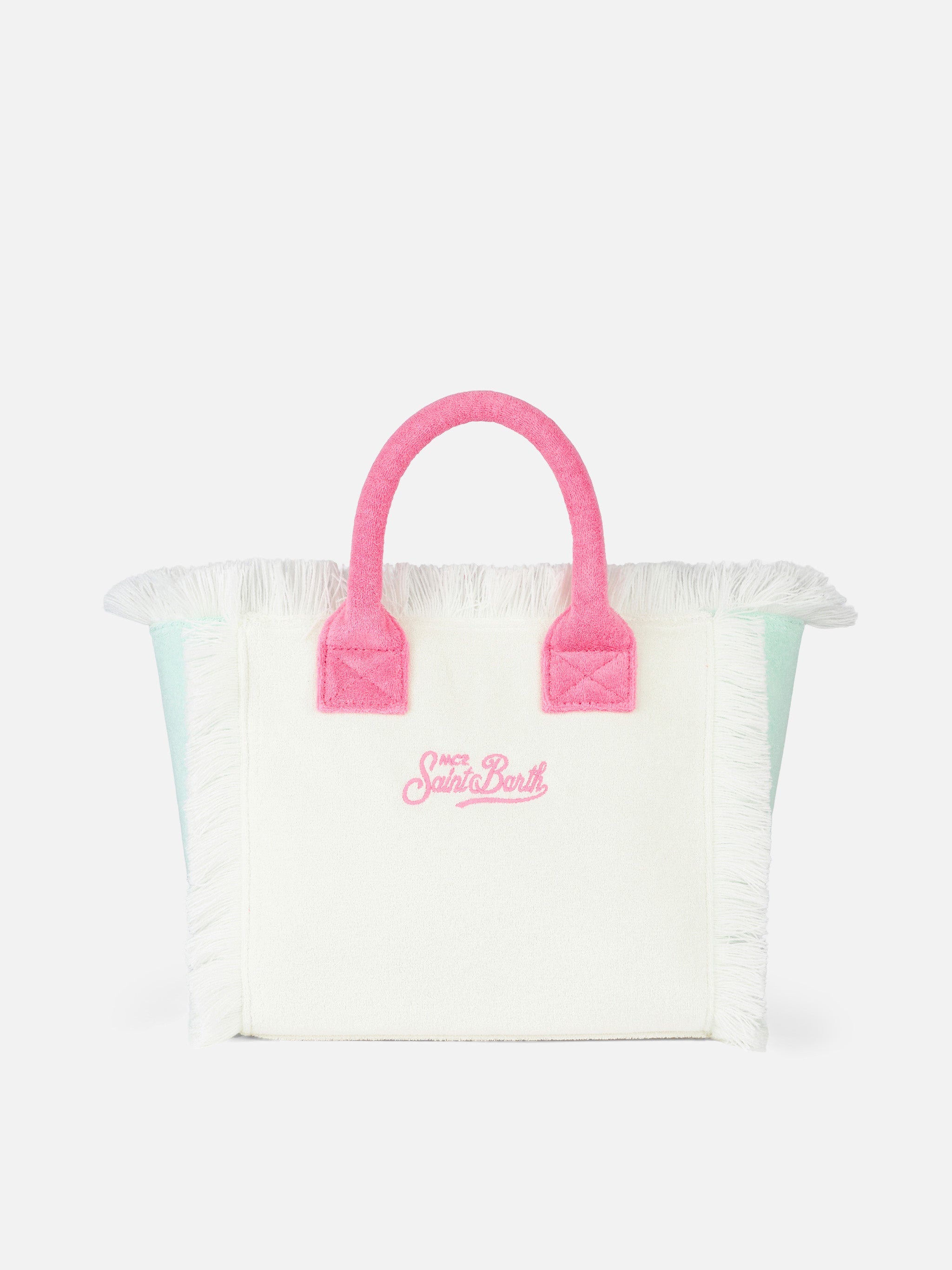 Terry Multicolor Patch Colette Sponge Handbag White Bag