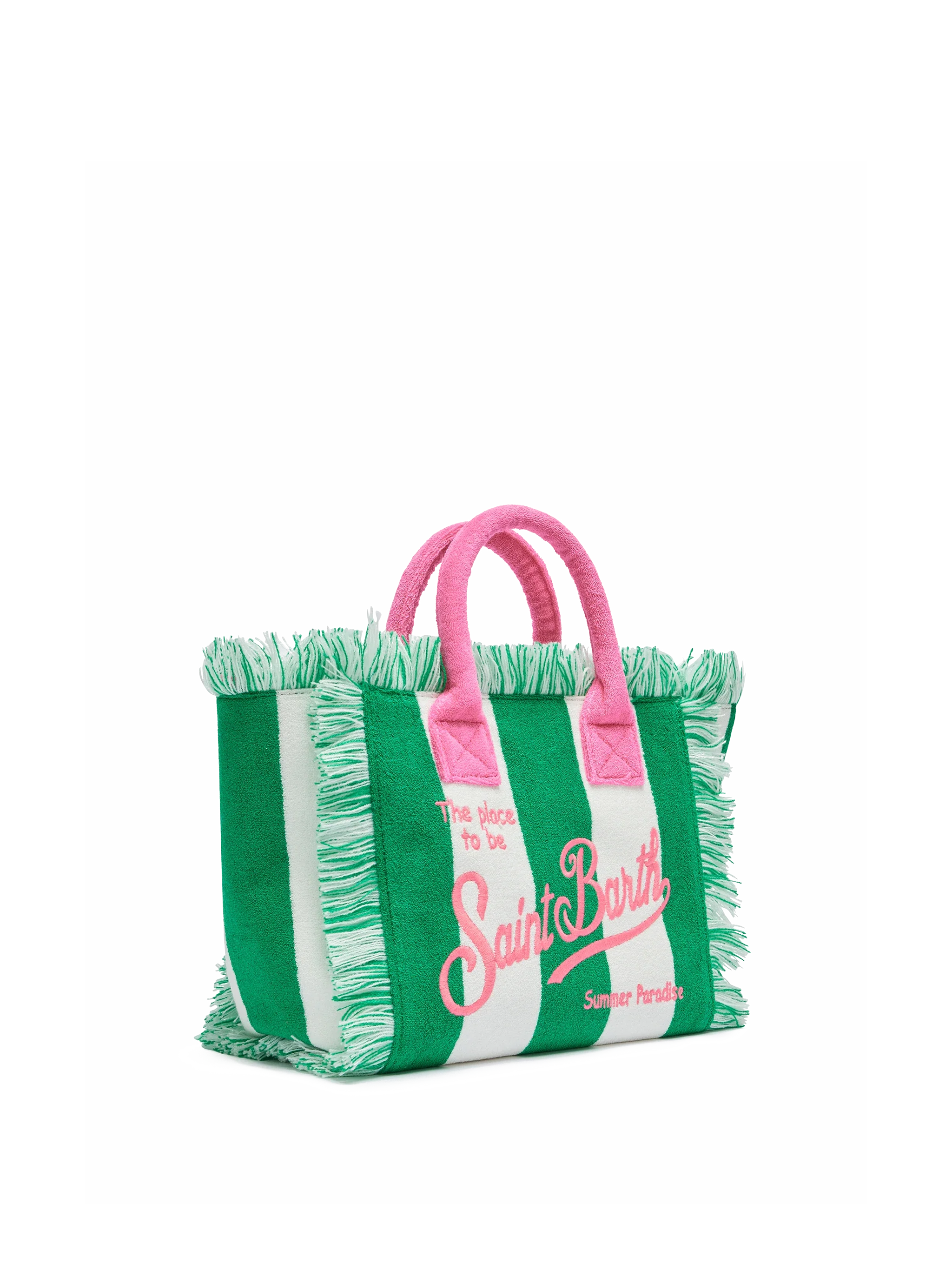 Colette Sponge Green Striped Terry Handbag __single__ Bag
