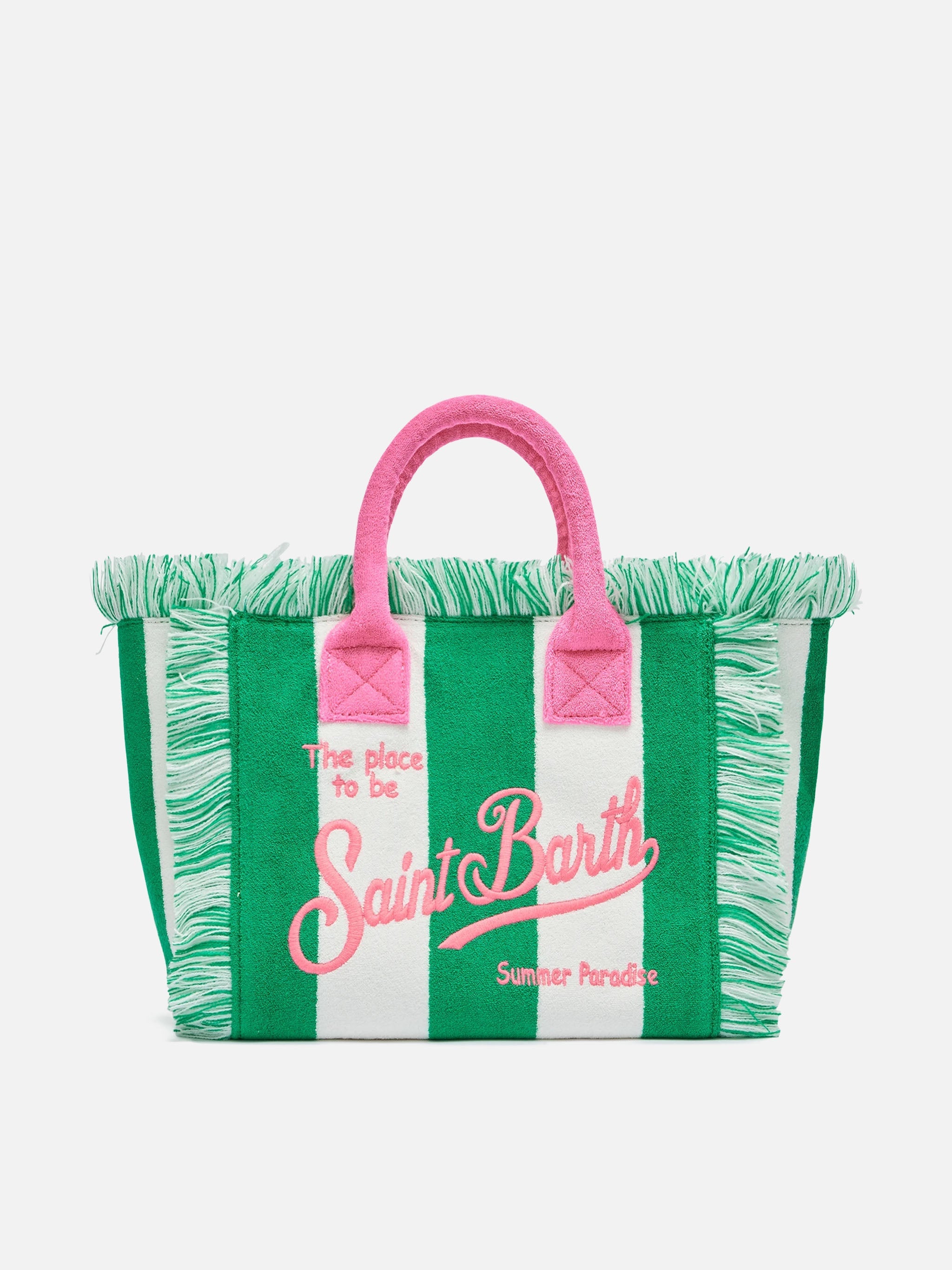 Colette Sponge Green Striped Terry Handbag __single__ Bag