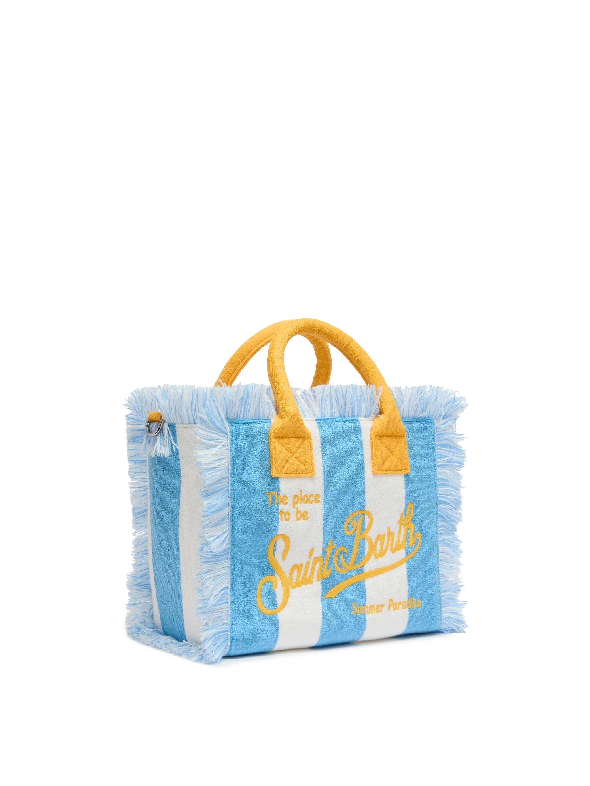 Colette Sponge Light Blue Striped Terry Handbag Bag