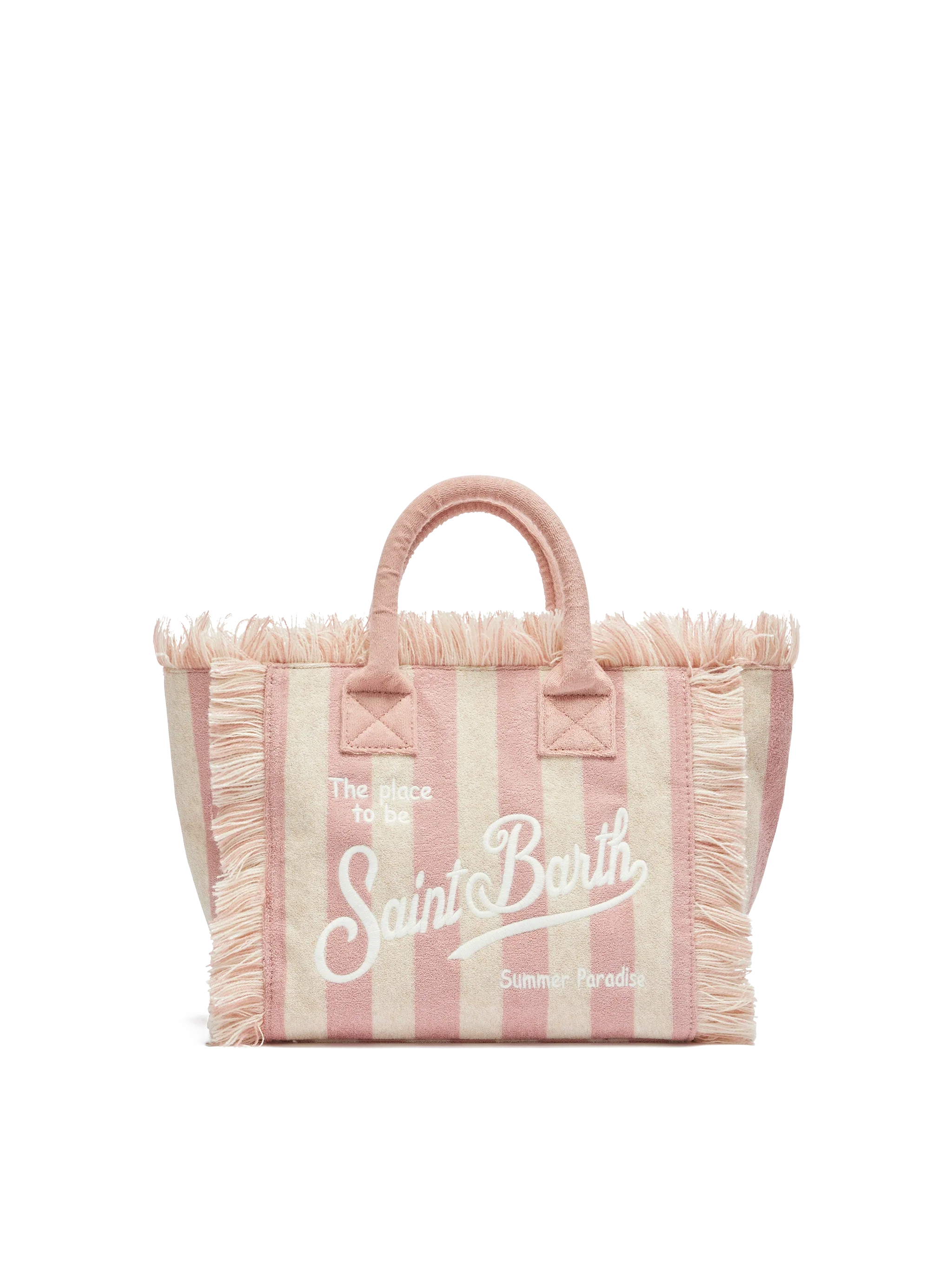 Colette Sponge Light Pink Striped Terry Handbag Bag