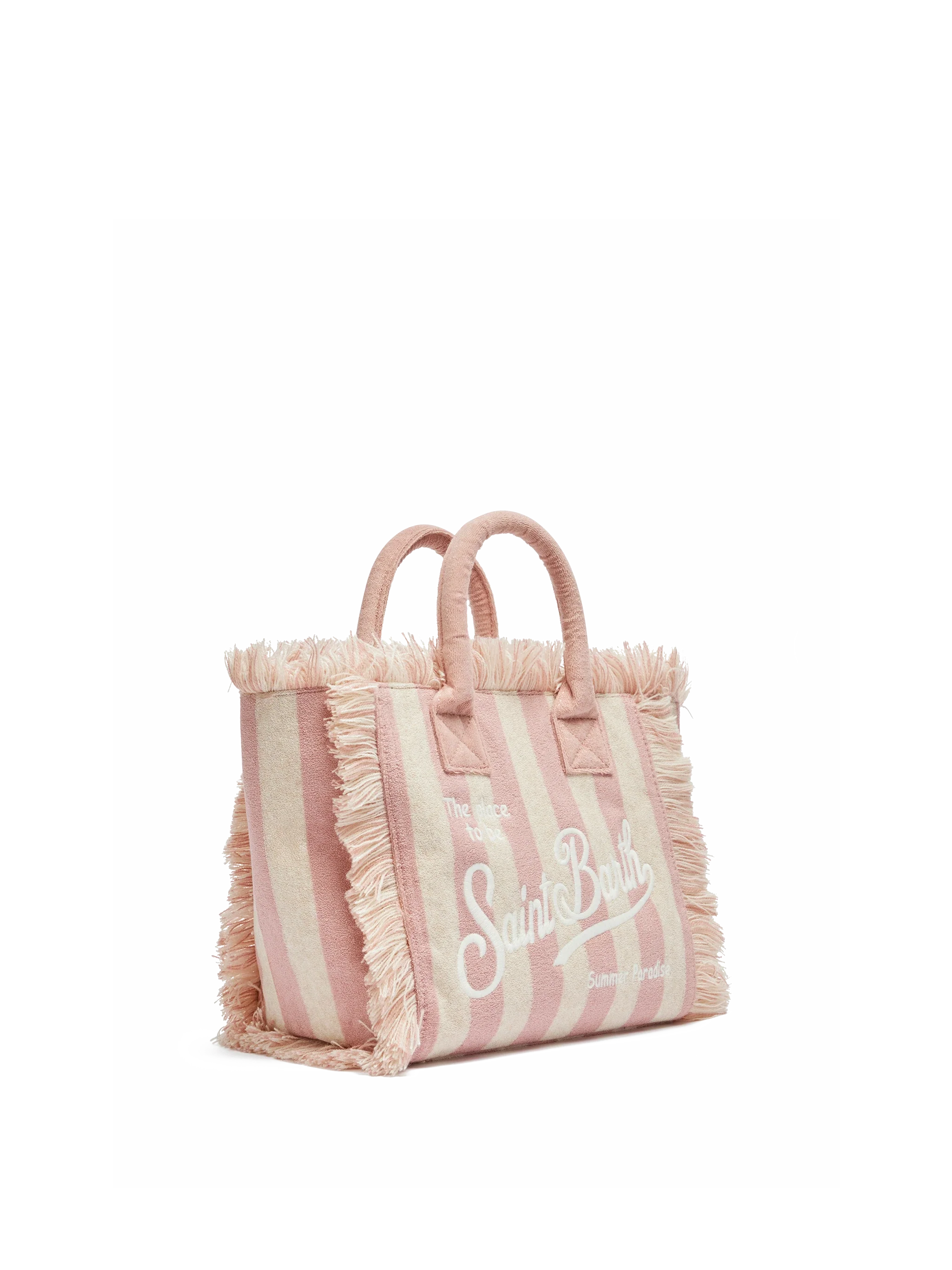 Colette Sponge Light Pink Striped Terry Handbag Bag