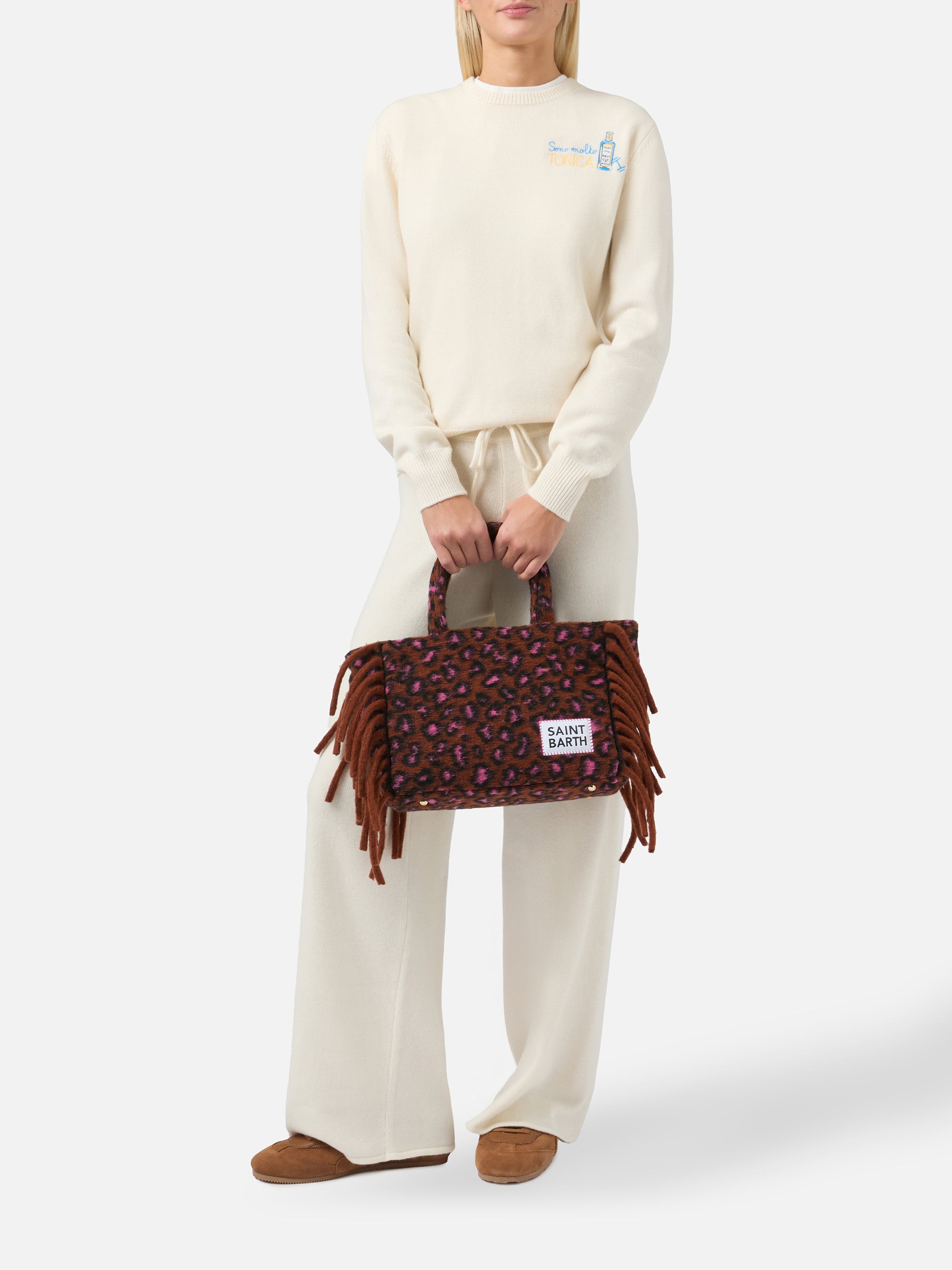 Colette Blanket Handbag With Animalier Print Bag