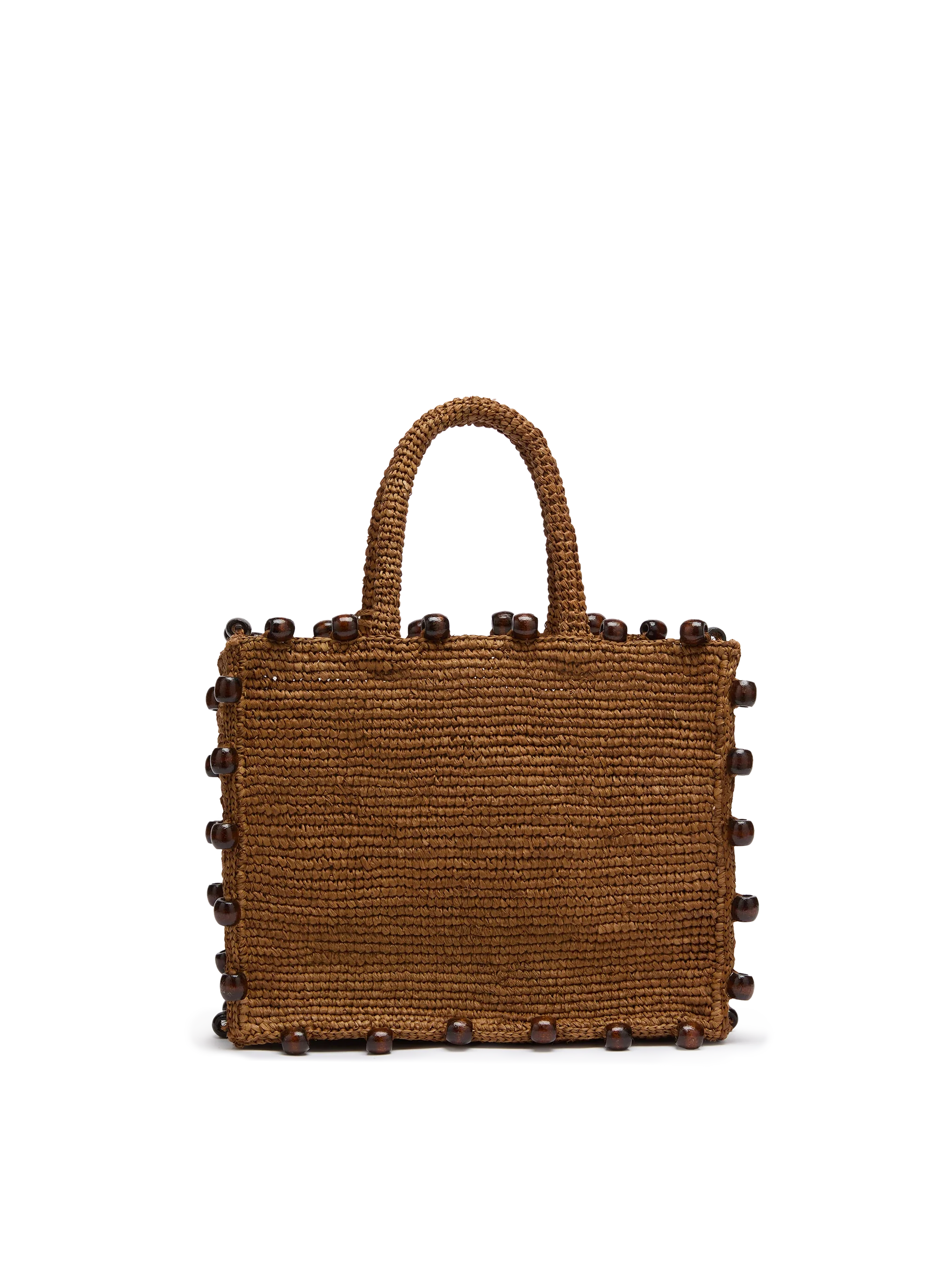 Colette Raffia Brown Handbag With Beads And Logo Embroidery __single__ Bag