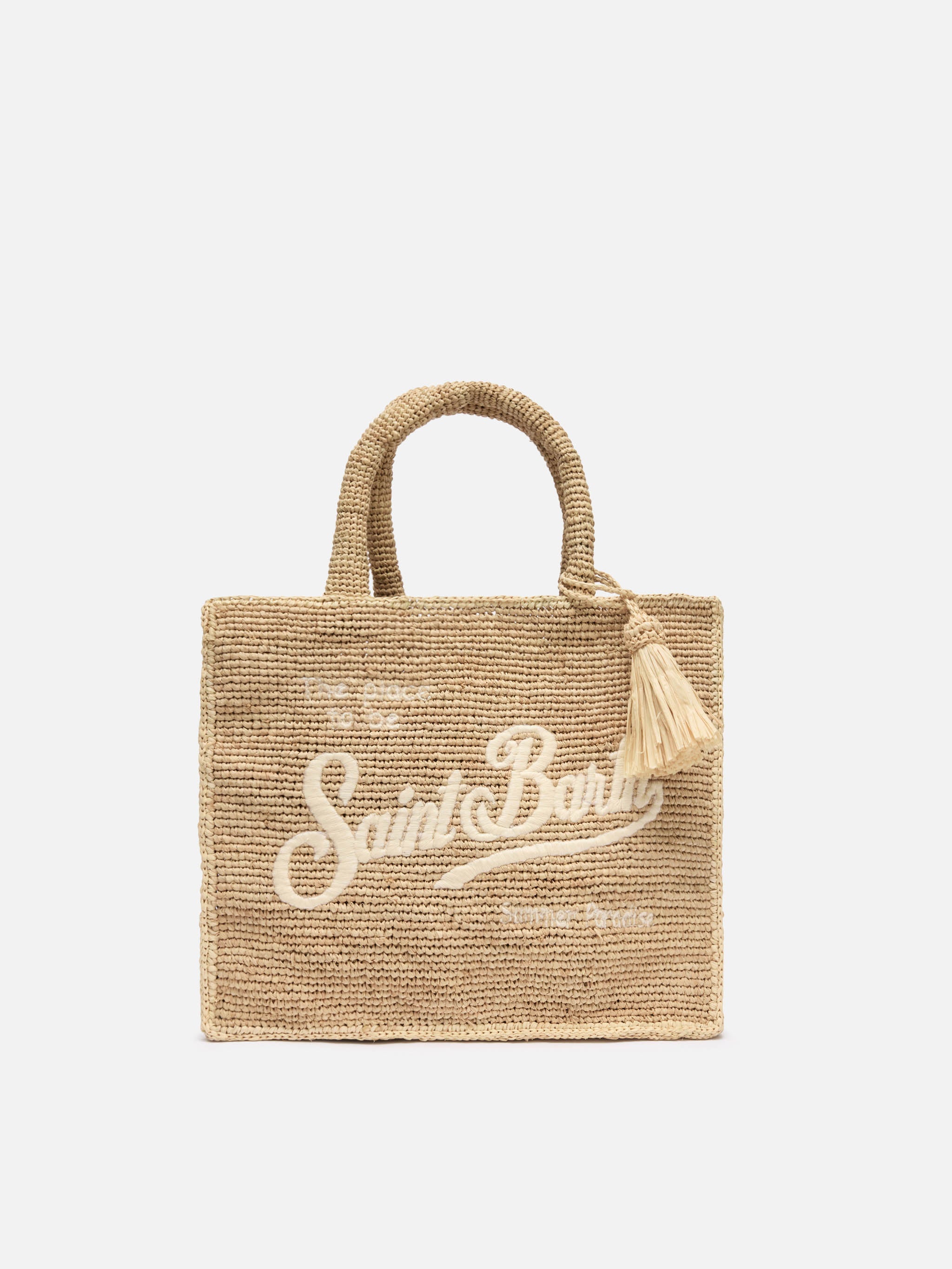 Colette Raffia Handbag With Logo Embroidery __single__ Bag