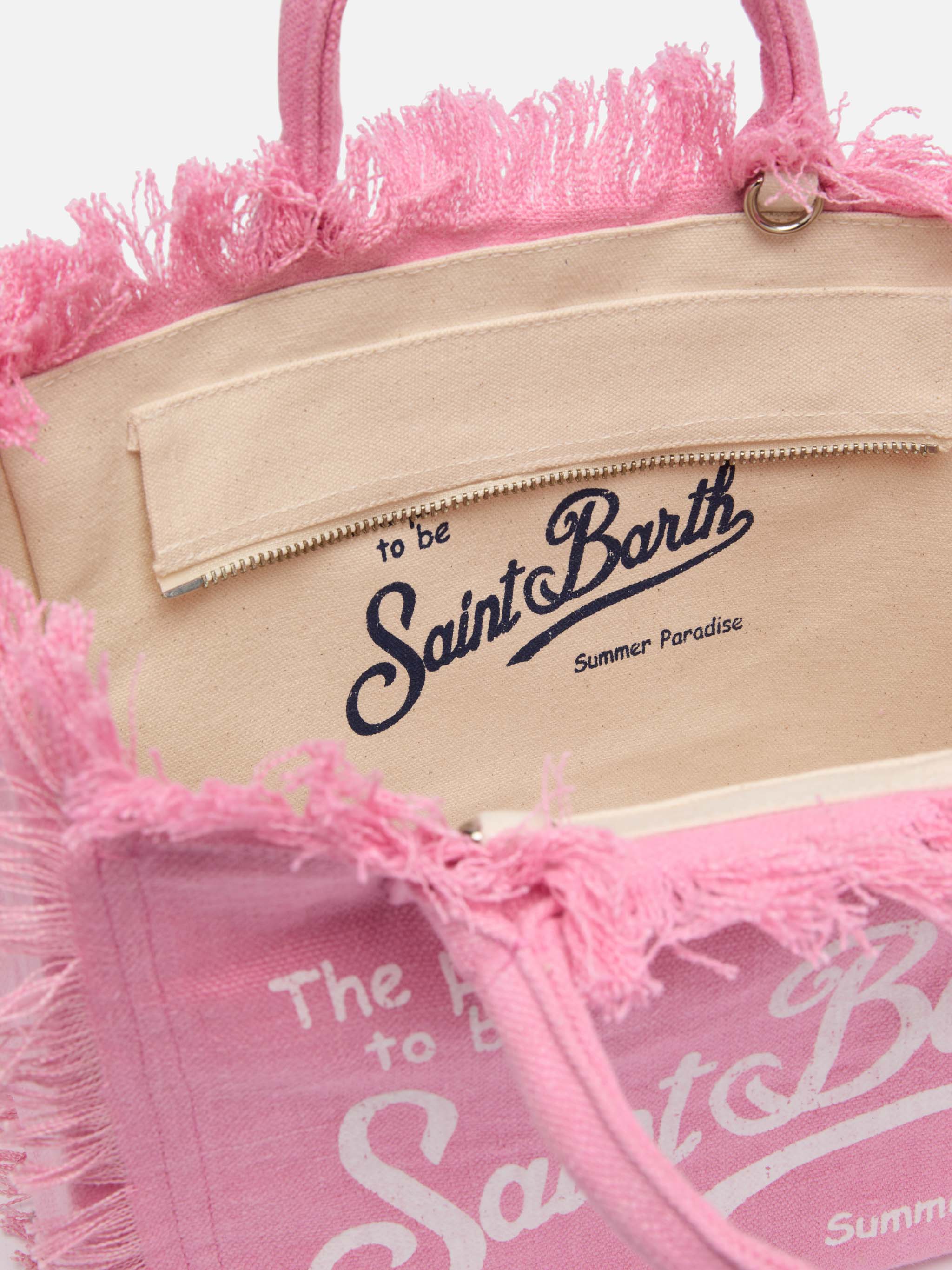 Pink Solid Linen Colette Bag