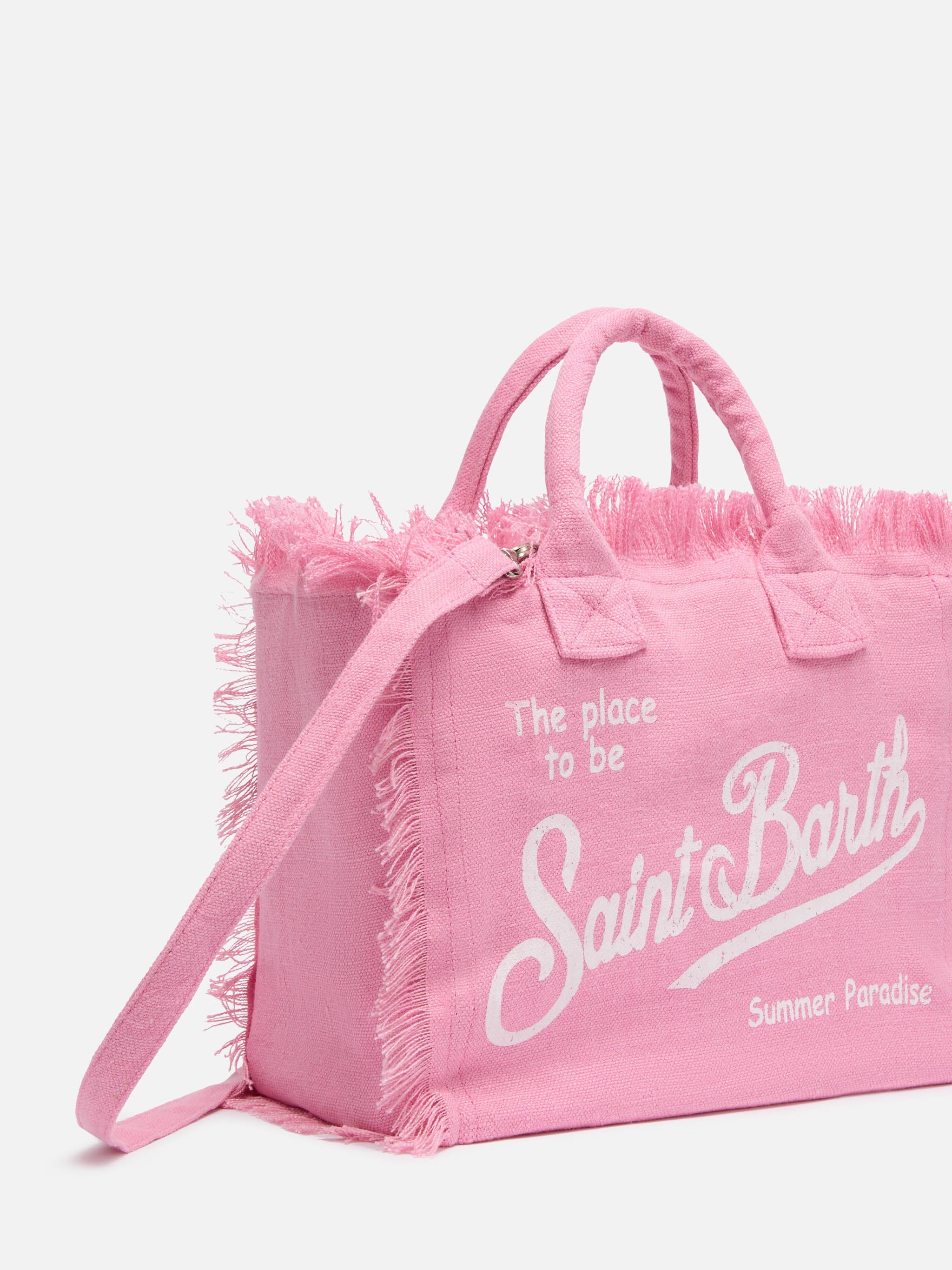 Pink Solid Linen Colette Bag