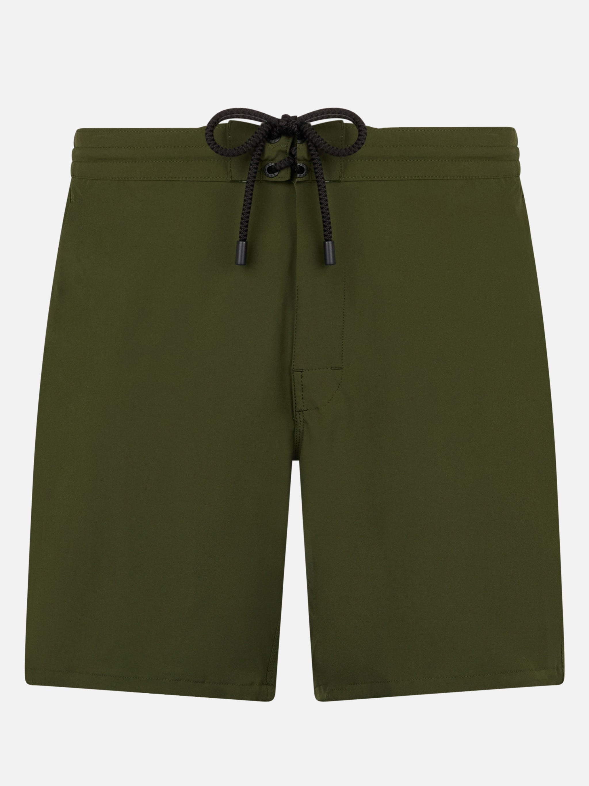 Military Green Long Stretch Comfort Surf Swim Shorts Swimshort