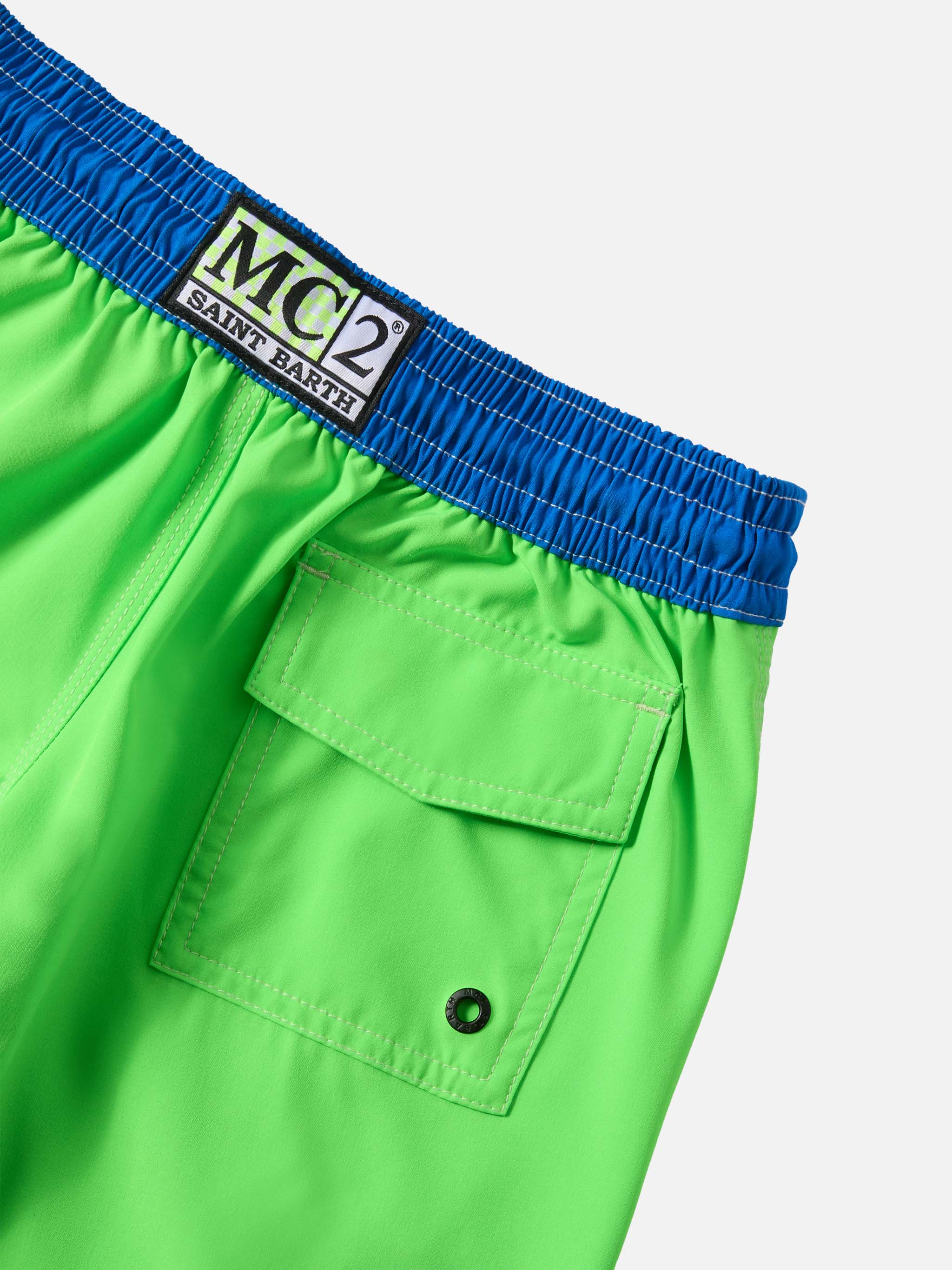 Comfort Surf Jr Swim Shorts Fluo Green And Bluette Swimshort