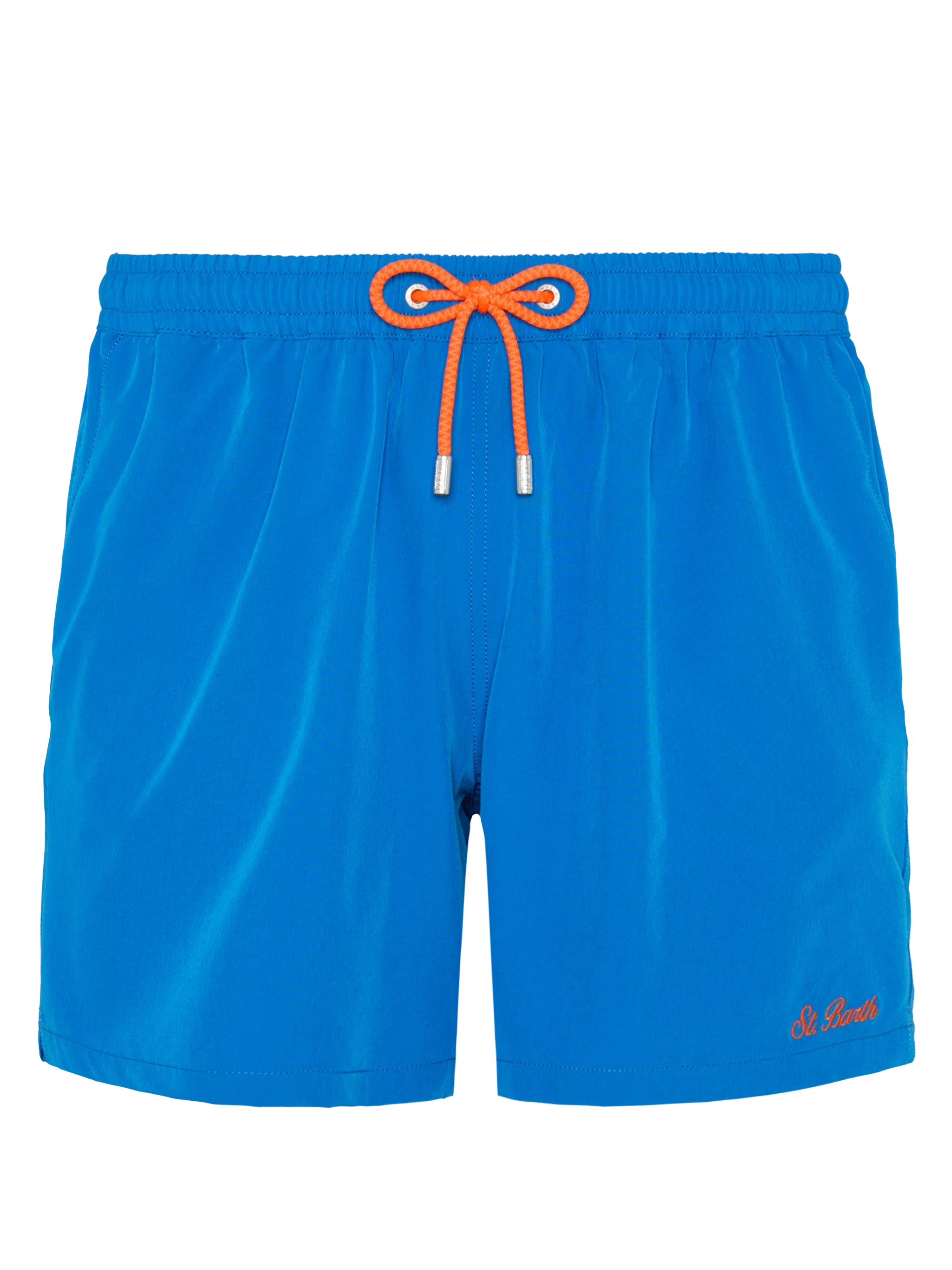 Bluette Comfort Swim Shorts With St. Barth Embroidery Blue Swimshort