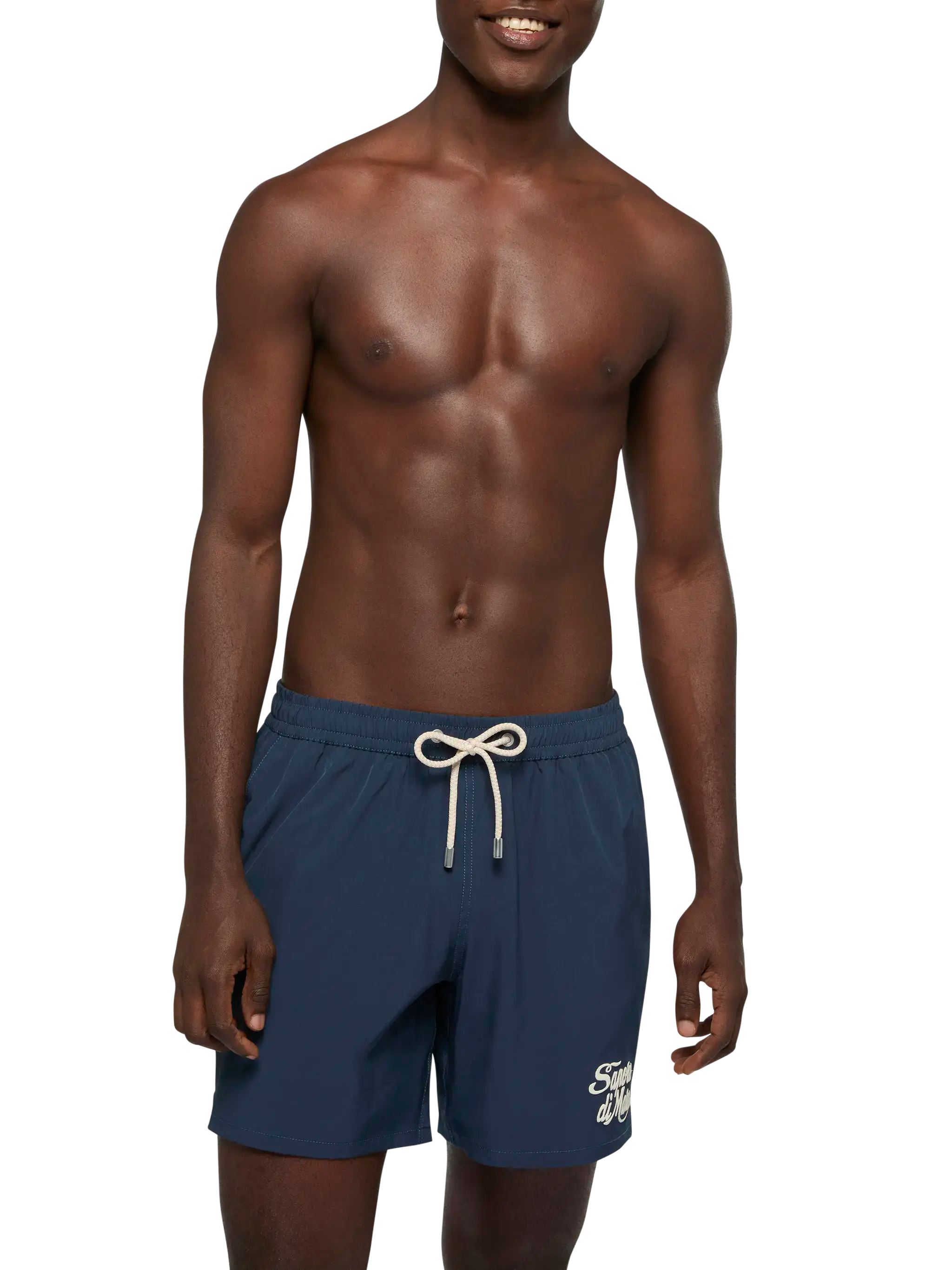 Navy Blue Comfort Swim Shorts With Sapore Di Mare Embroidery | Special Edition Swimshort