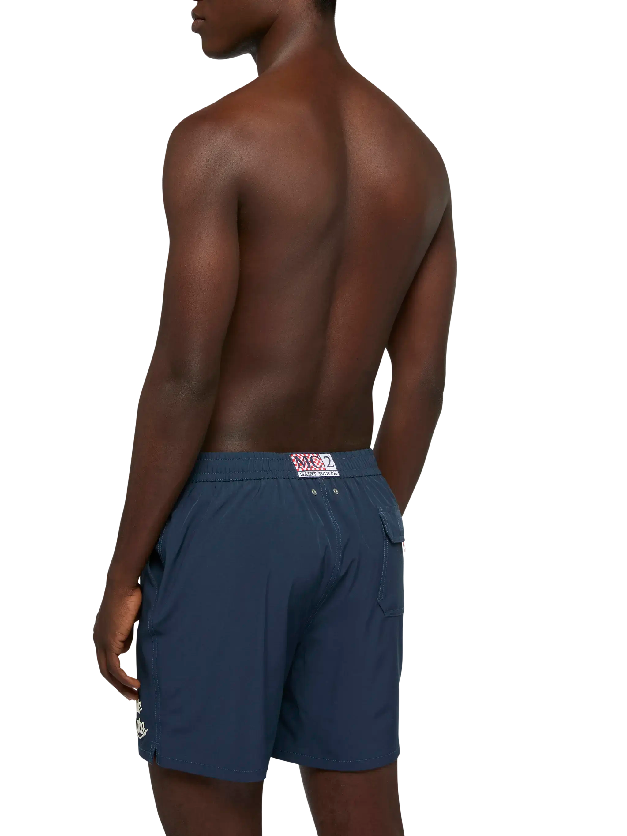 Navy Blue Comfort Swim Shorts With Sapore Di Mare Embroidery | Special Edition Swimshort