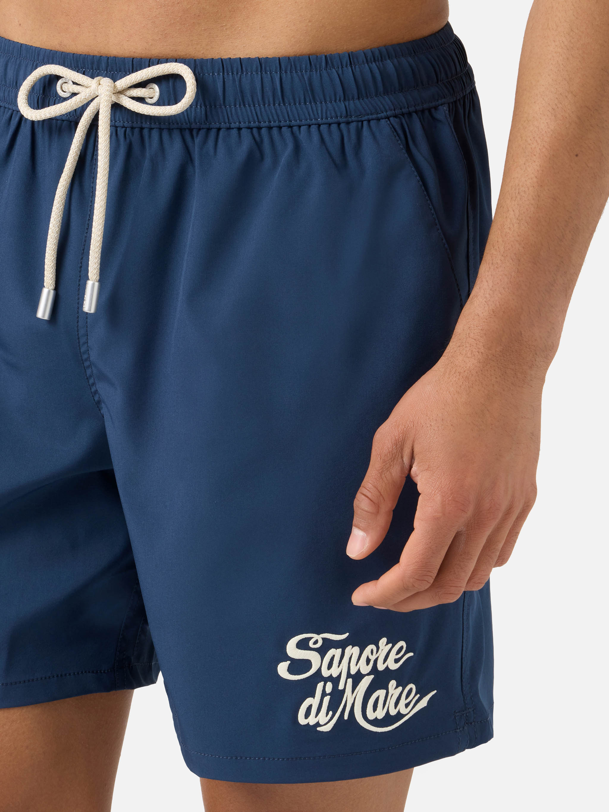 Comfort Swim Shorts Blue With Sapore Di Mare Embroidery | Special Edition Swimshort