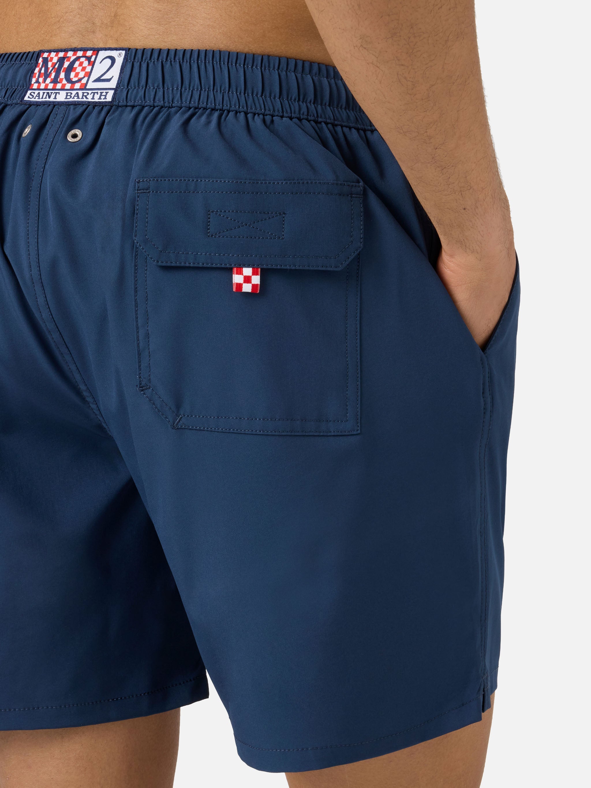 Comfort Swim Shorts Blue With Sapore Di Mare Embroidery | Special Edition Swimshort