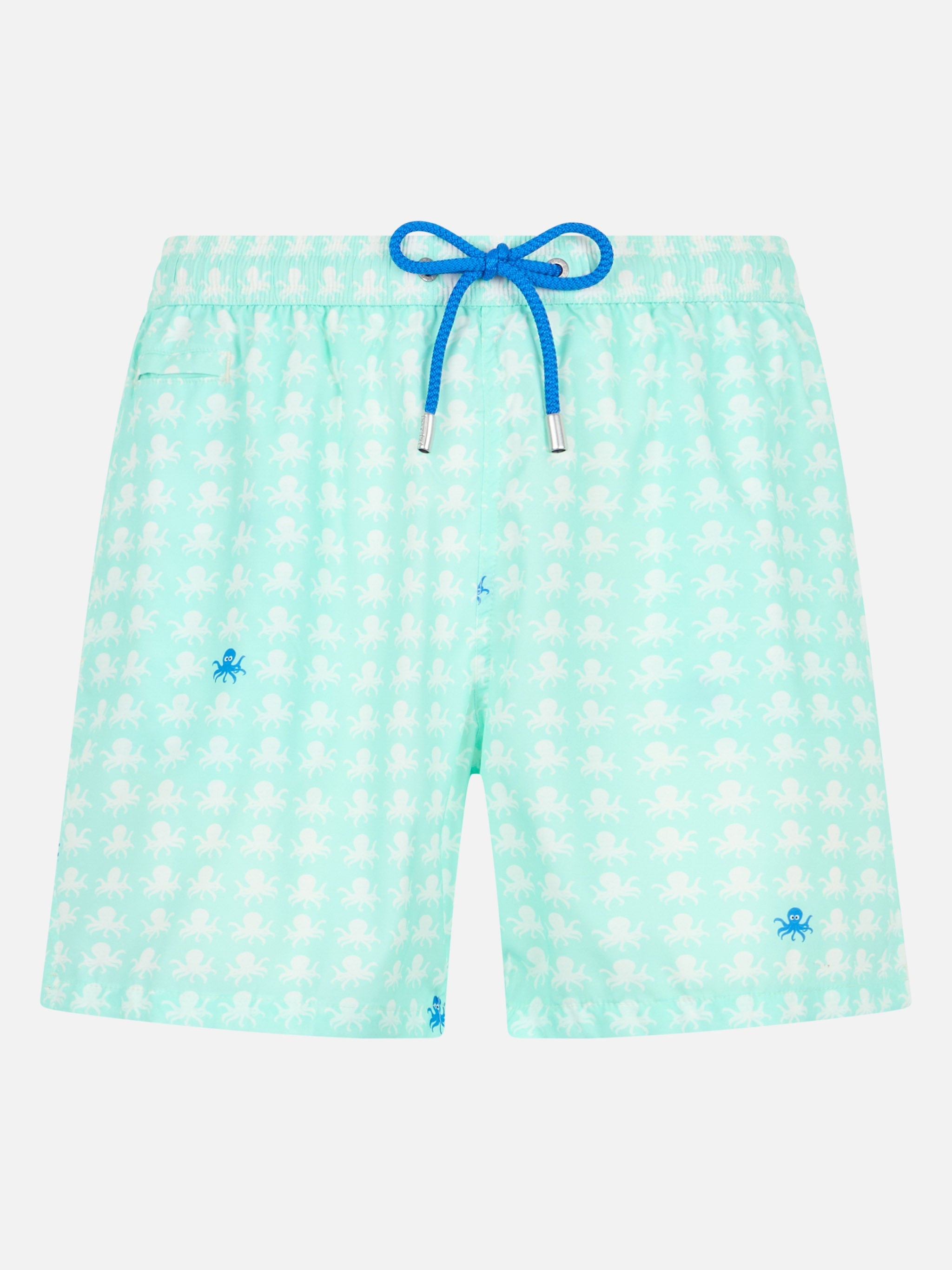 Comfort Light Swim Shorts With Octopus Print Green Swimshort