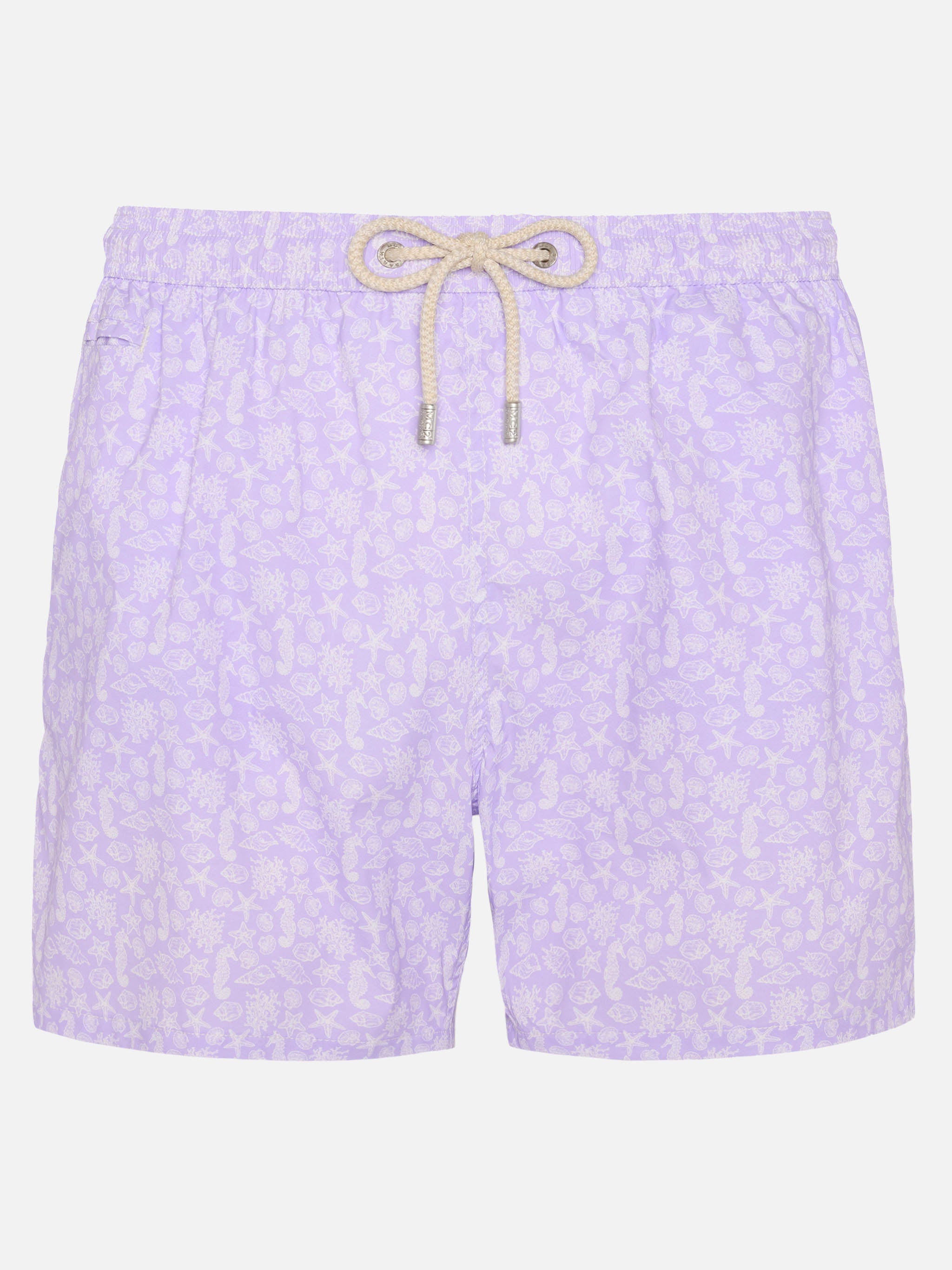 Comfort Light Swim Shorts With Sea Animals Print Pink Swimshort