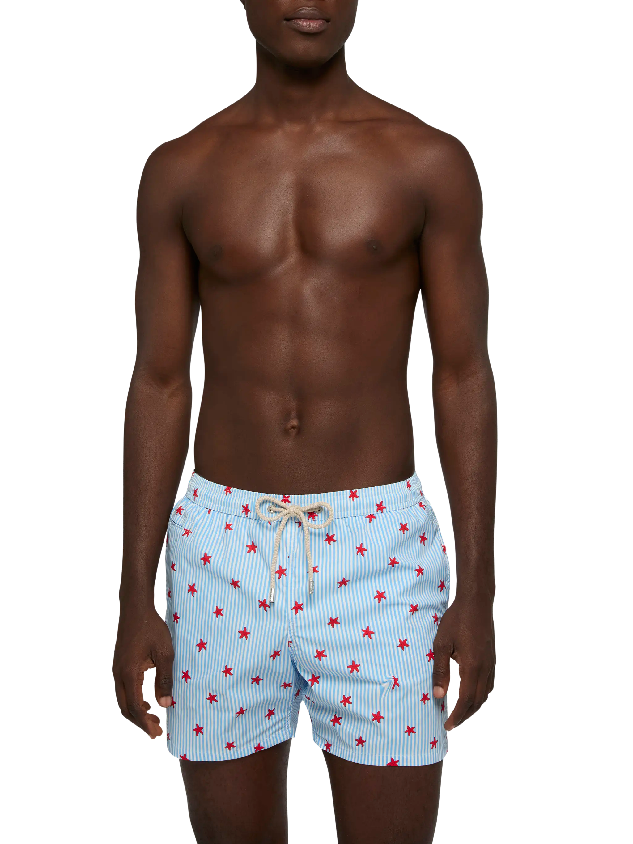 Comfort Light Swim Shorts With Starfish Print Blue Swimshort