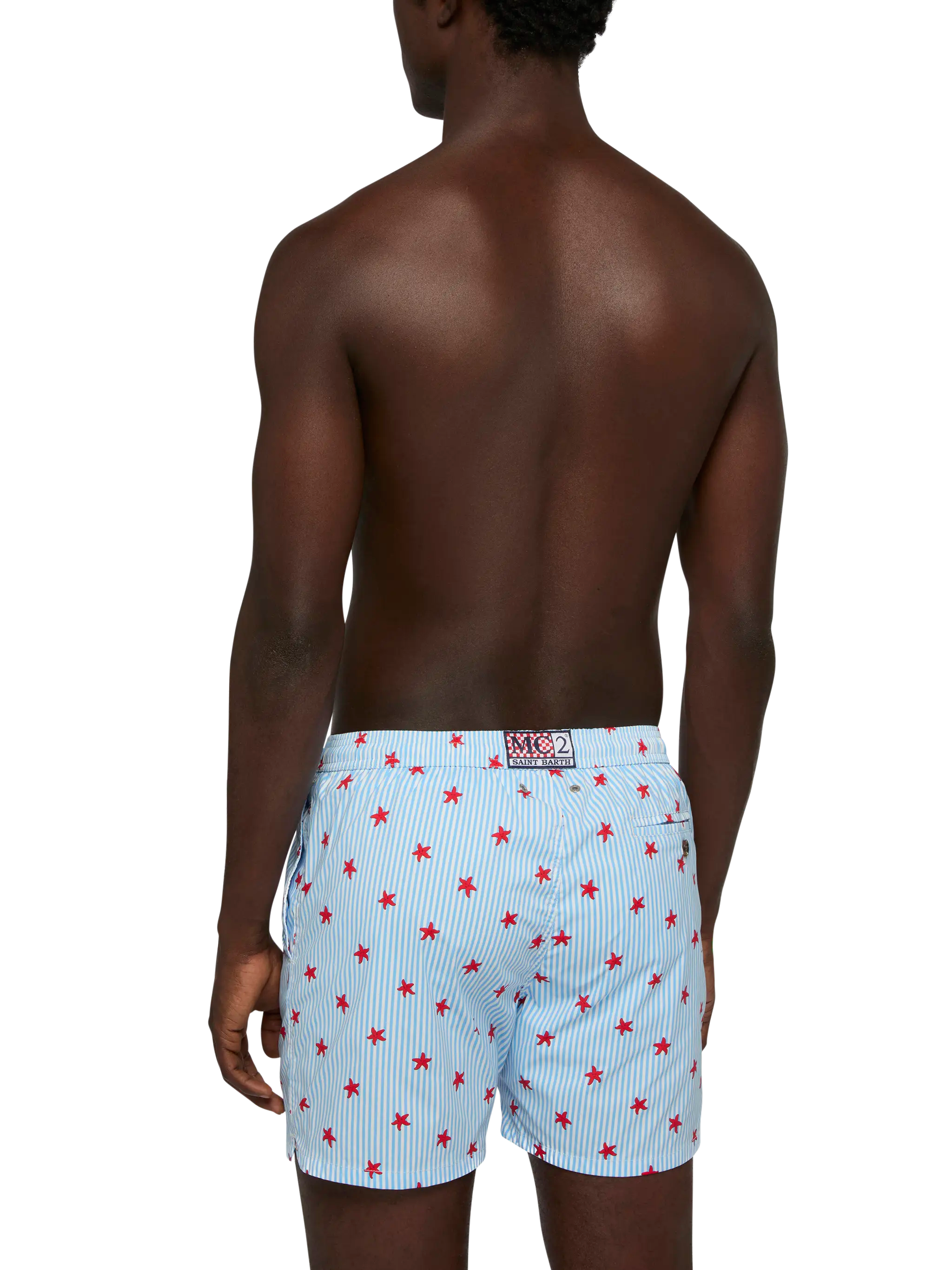 Comfort Light Swim Shorts With Starfish Print Blue Swimshort