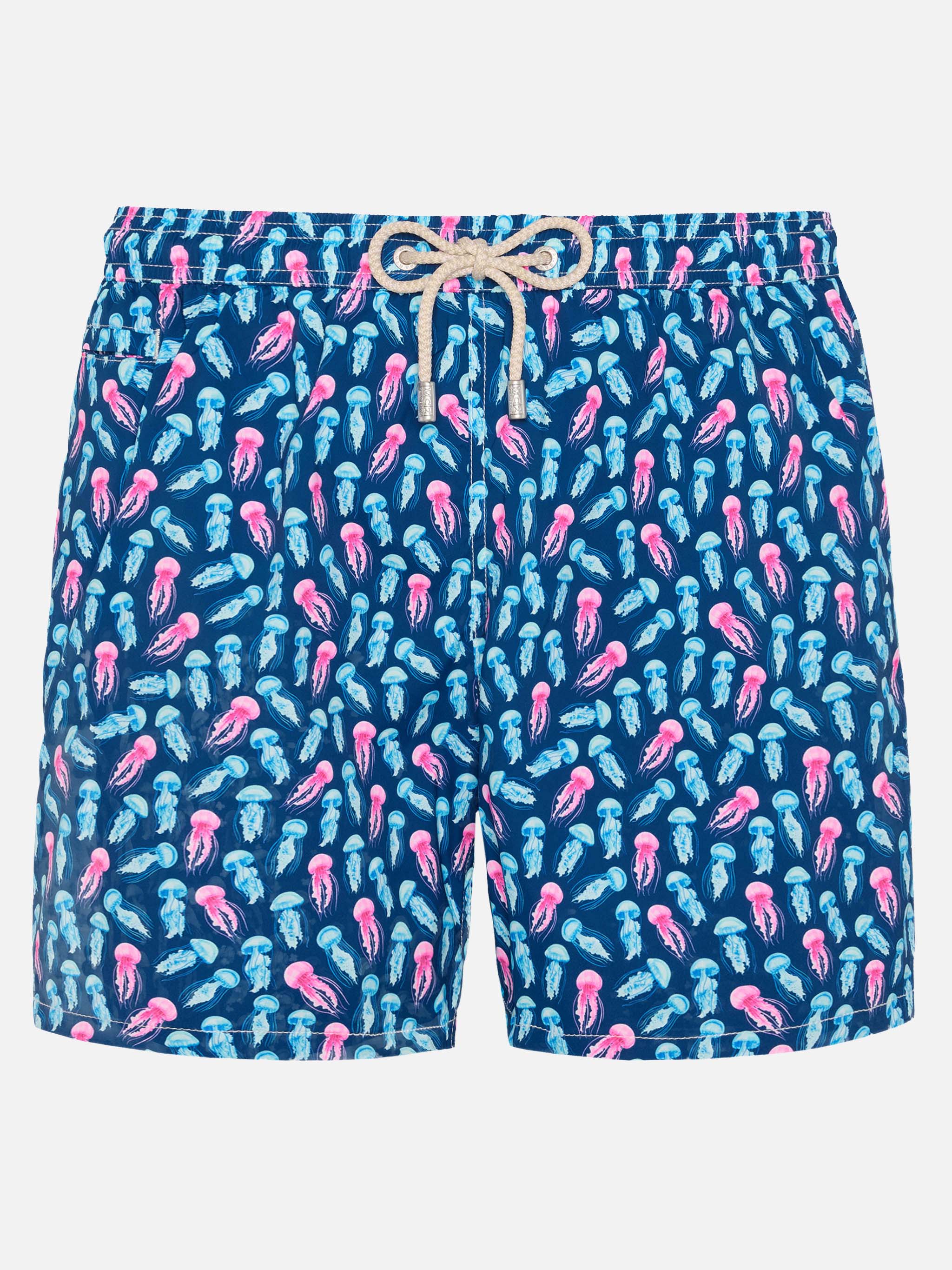 Comfort Light Swim Shorts With Jellyfish Print Blue Swimshort