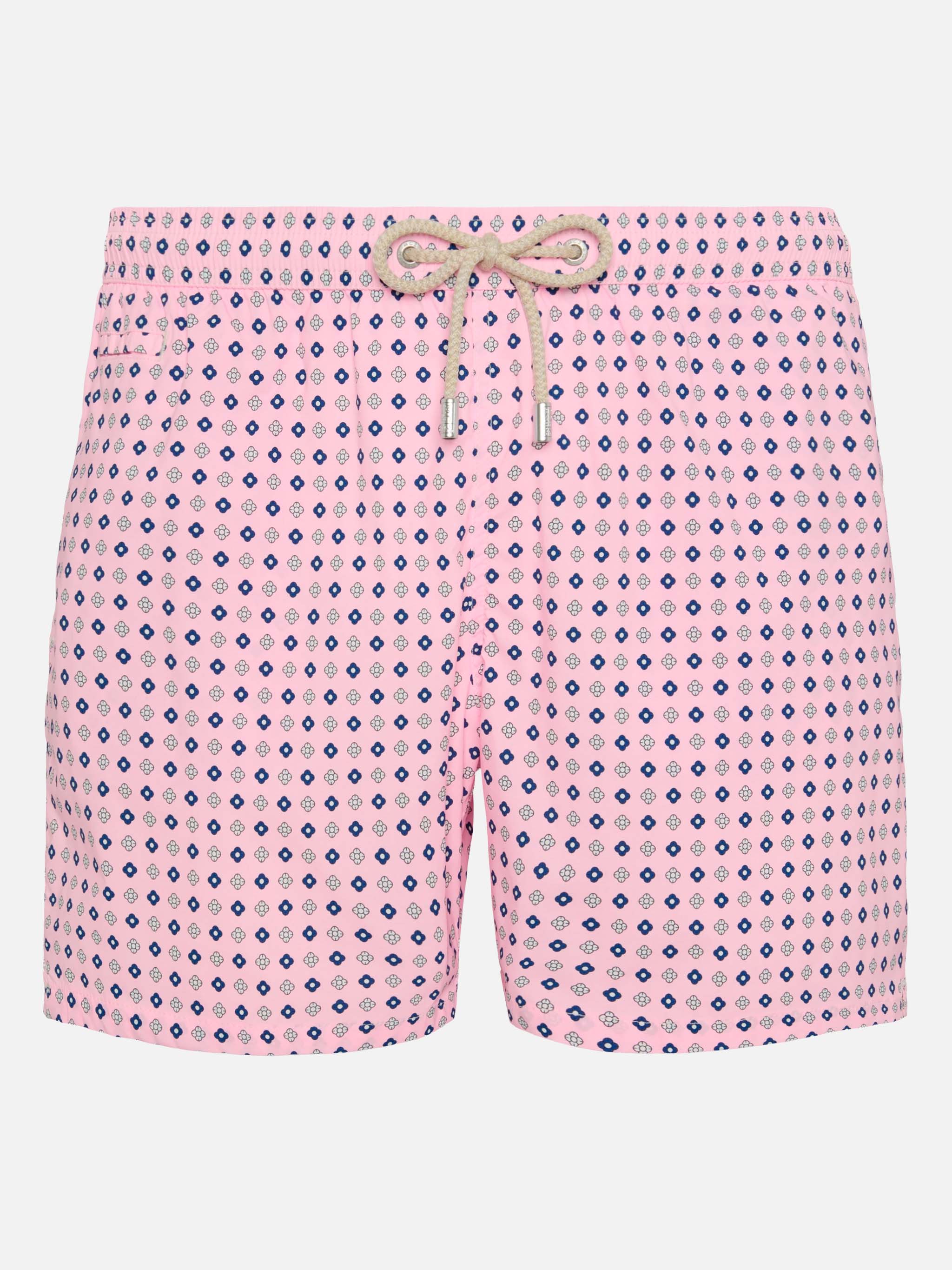 Comfort Light Swim Shorts With Tie Print Pink Swimshort